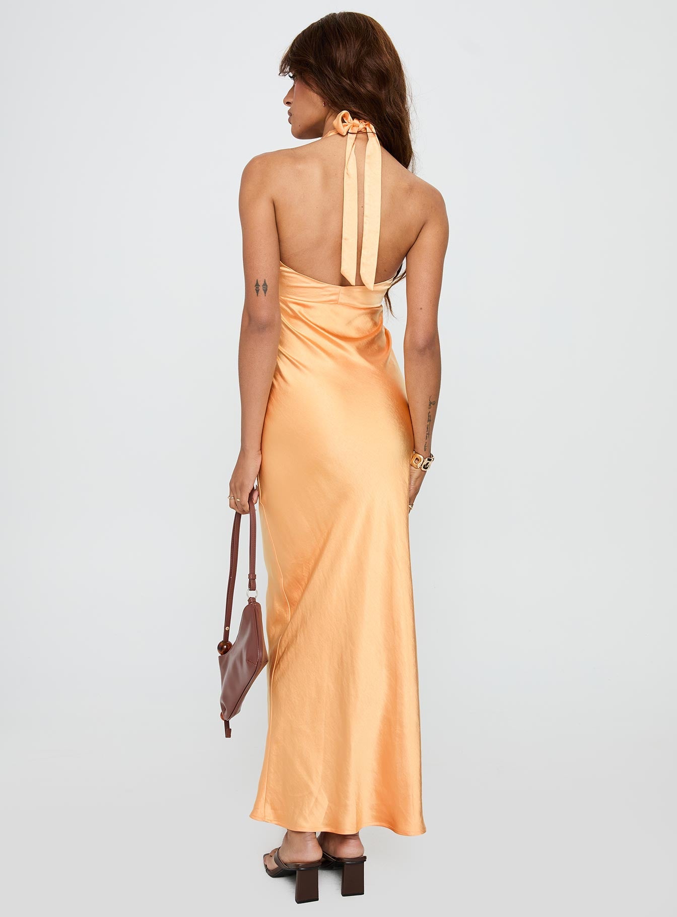 Good For You Halter Maxi Dress Orange