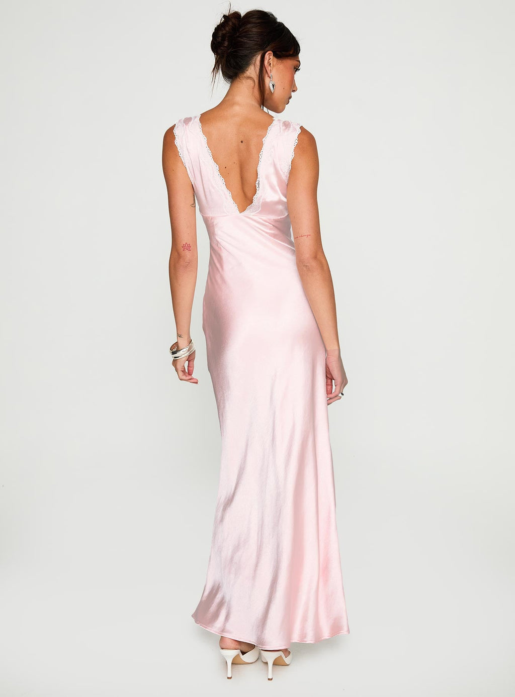 Liliya Lace Maxi Dress Pink