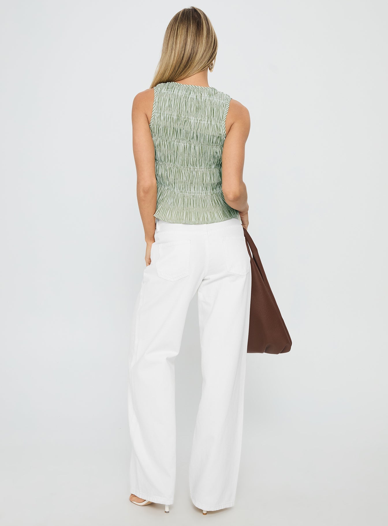 Serenitia Mid Rise Straight Leg Relaxed Jeans White Wash