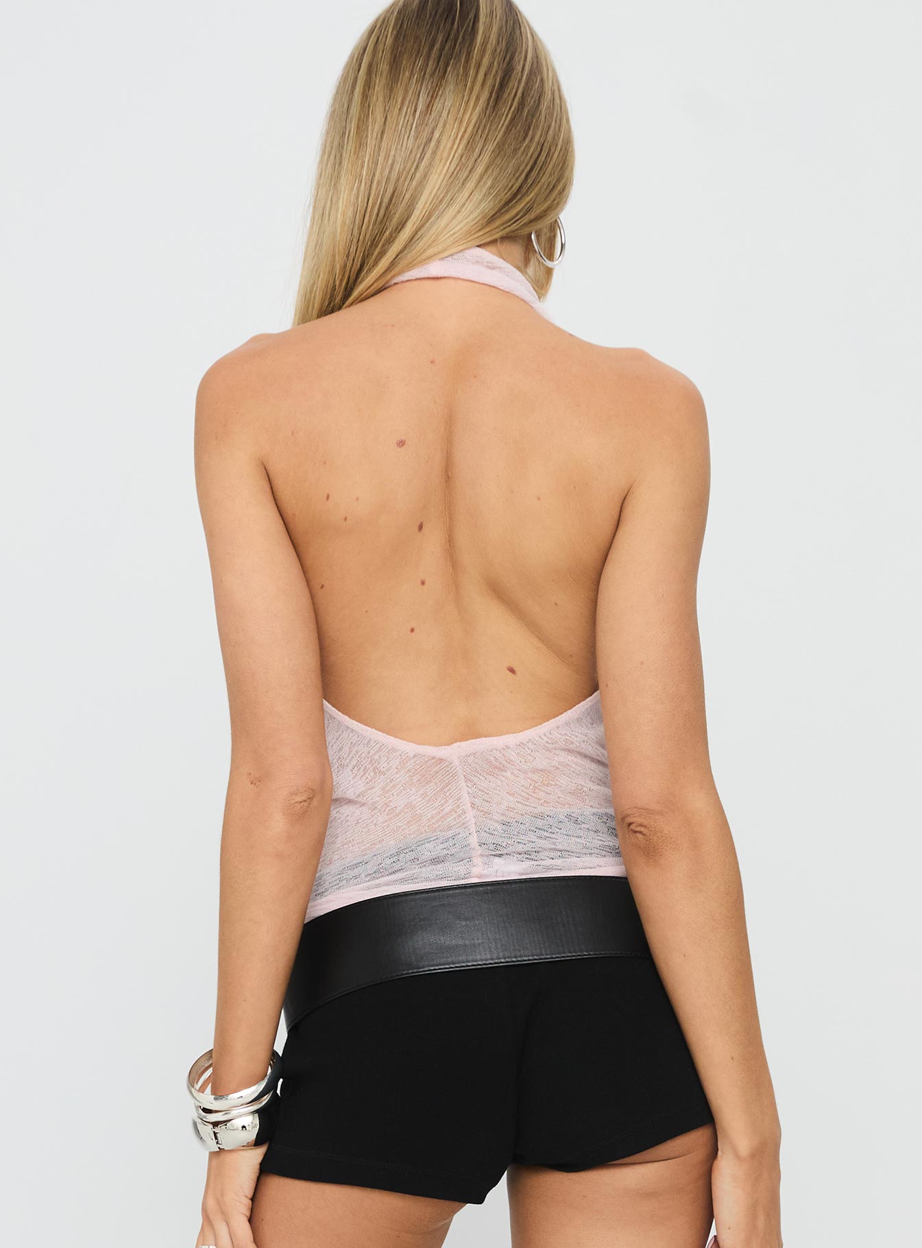 Sylara Deep Cowl Neck Top Pink