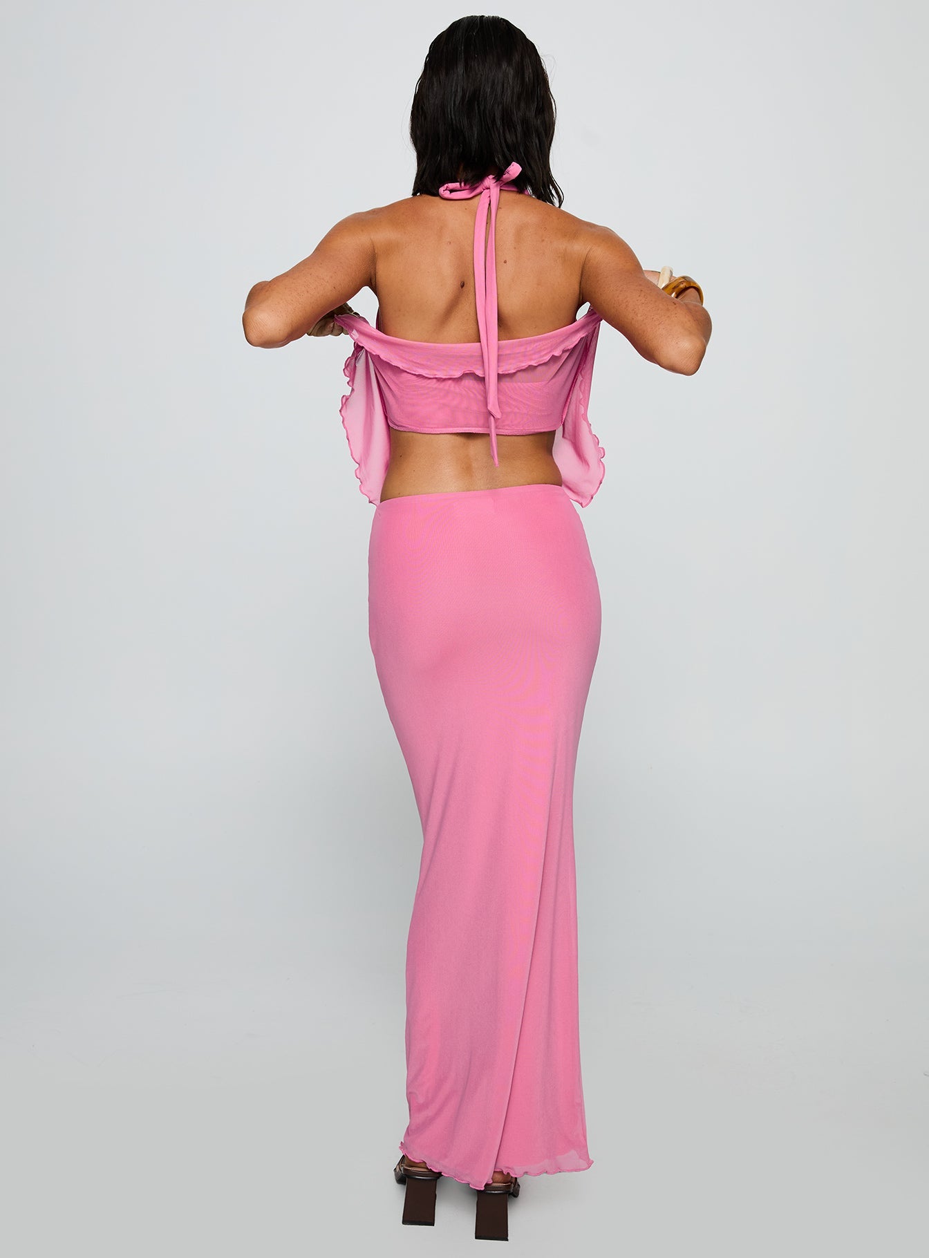 De Angelo Maxi Skirt Pink