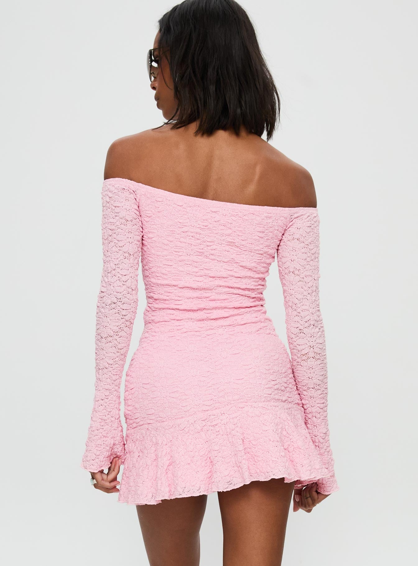 Vancesca Long Sleeve Mini Dress Pink