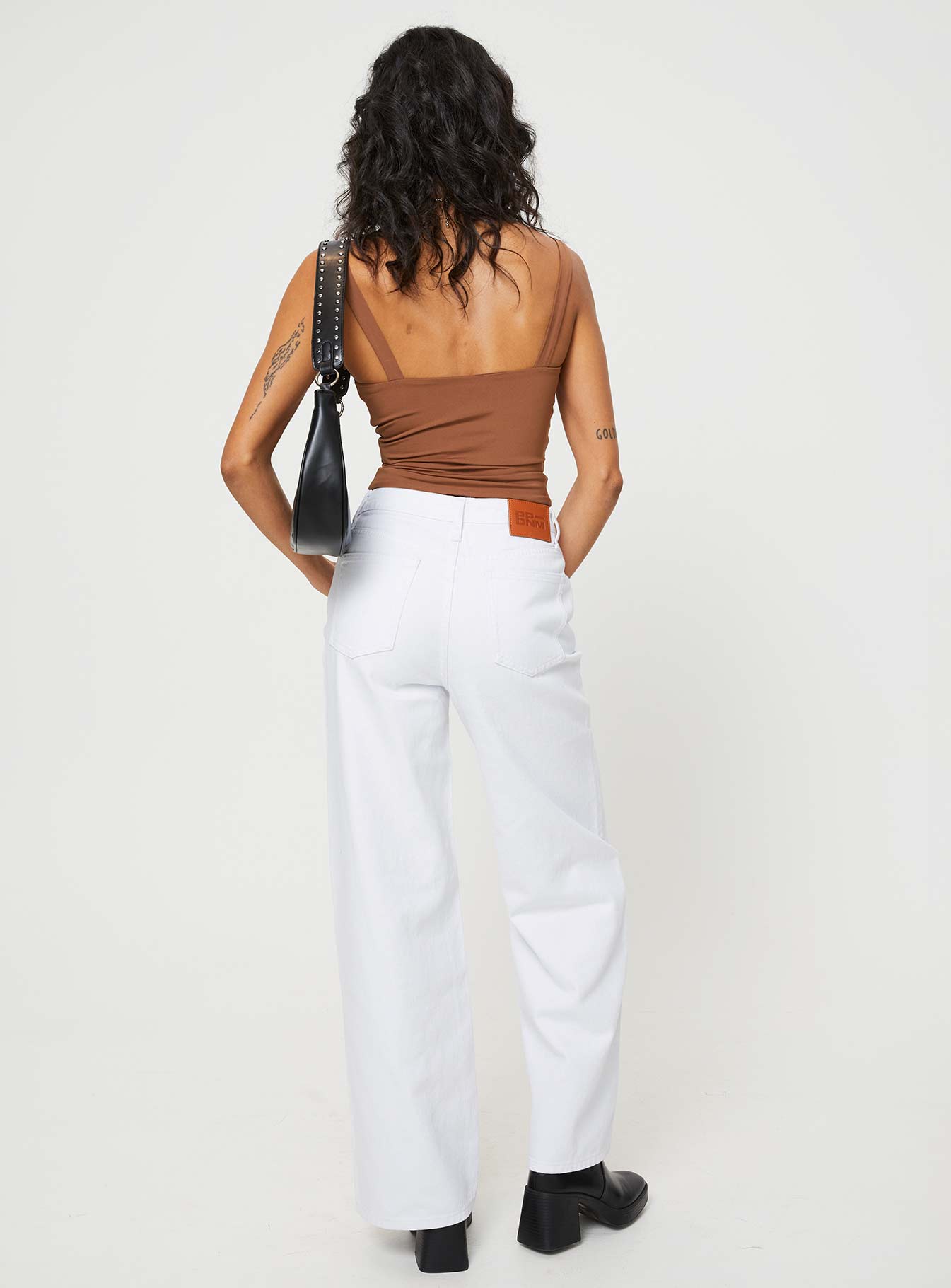 Shaylene Wide Leg Jeans White