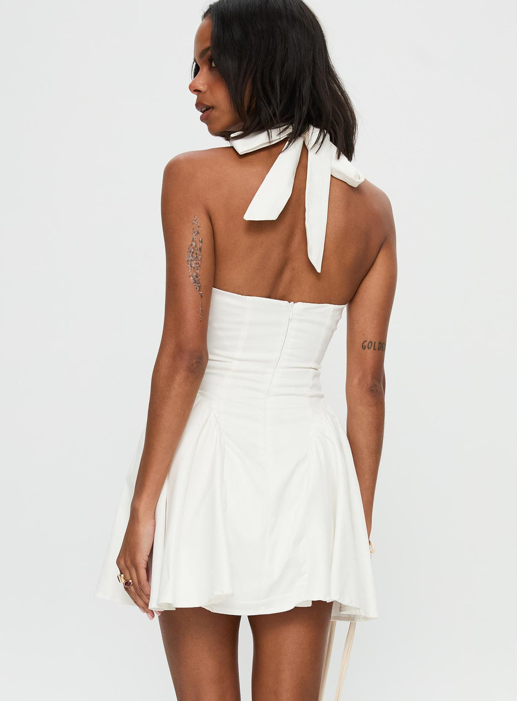 Karisse Halter Mini Dress White