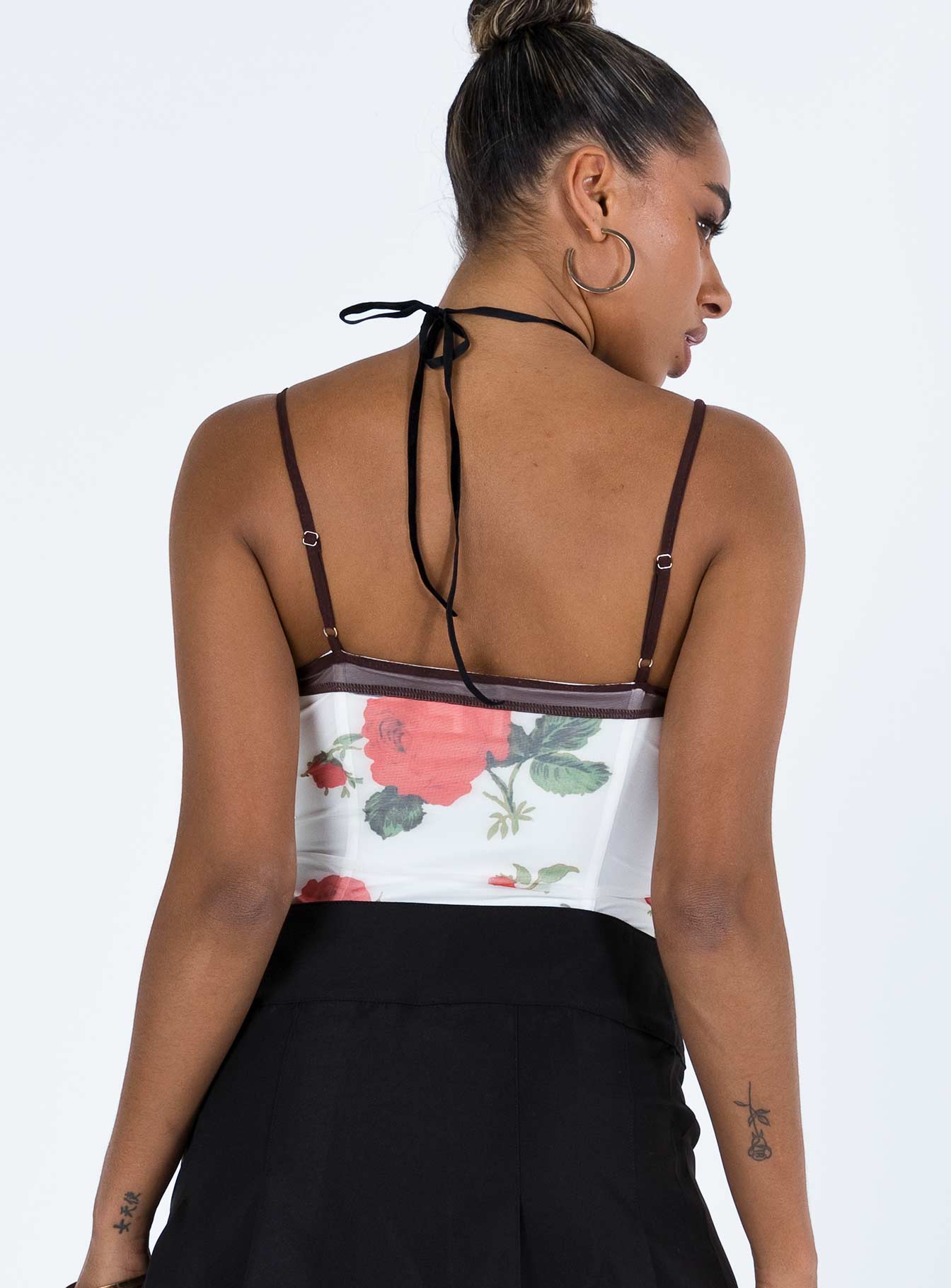 Colton Corset Top White Floral