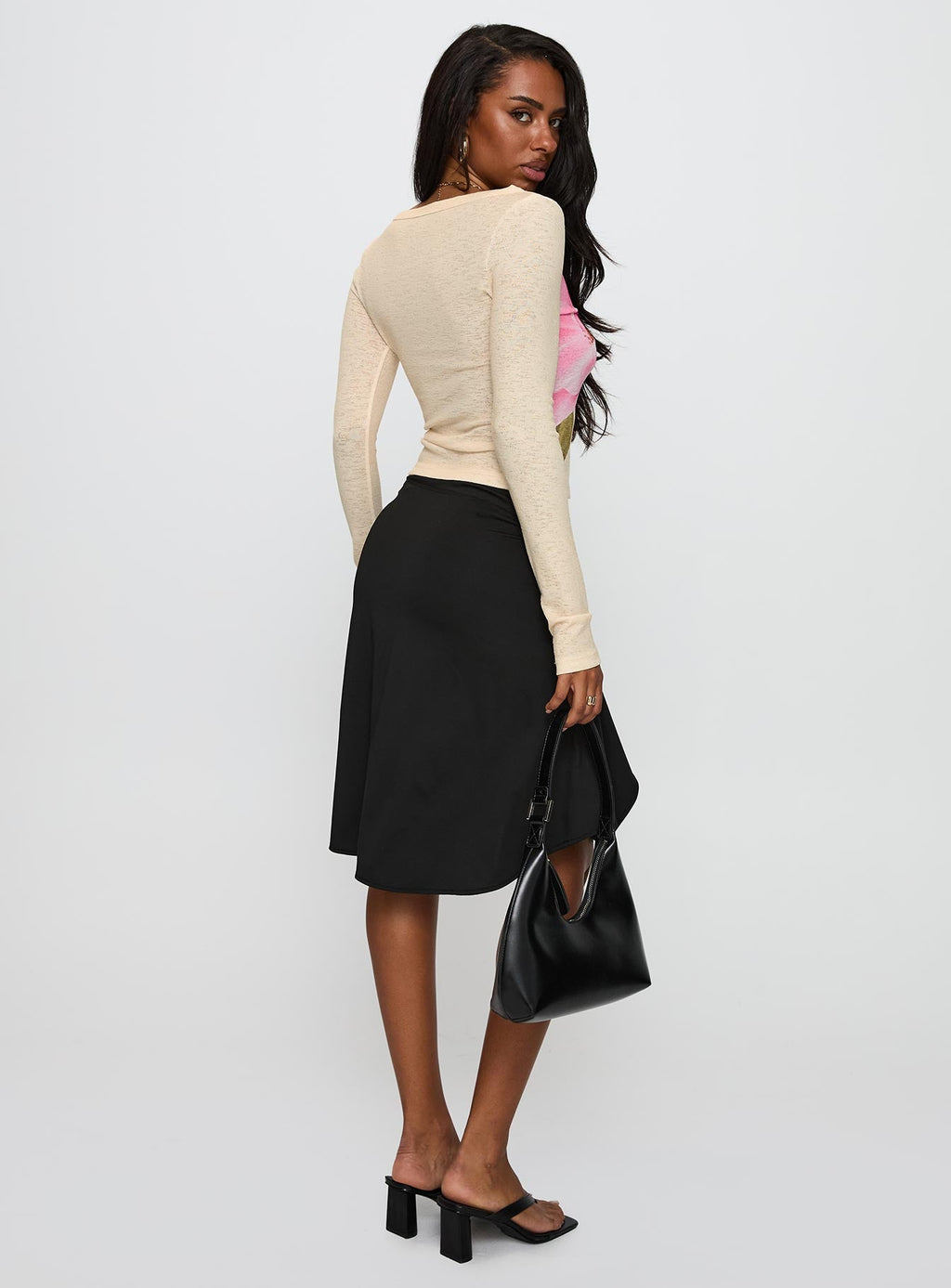Esmeray Midi Skirt Black