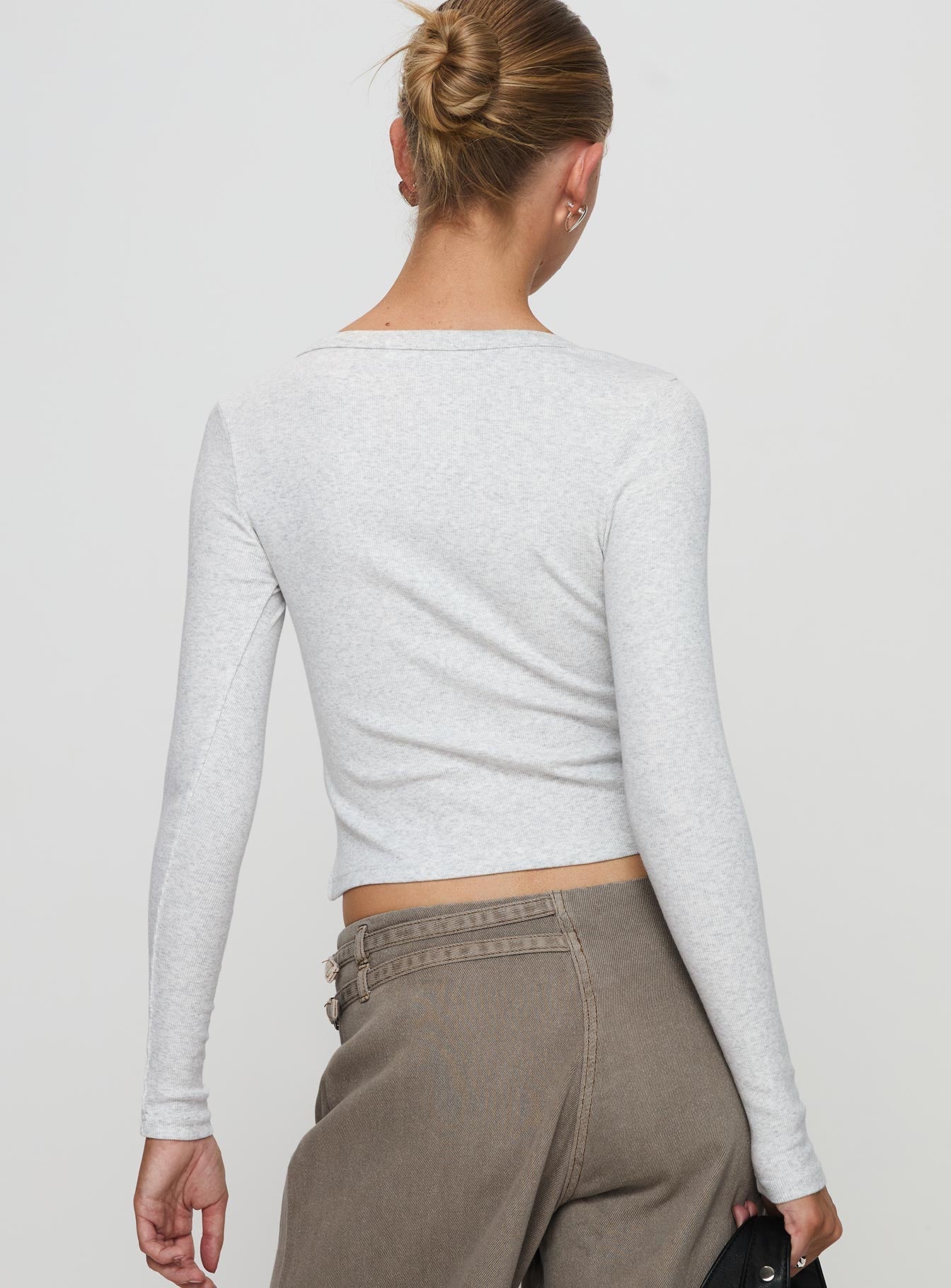 Daphine Long Sleeve Top Grey