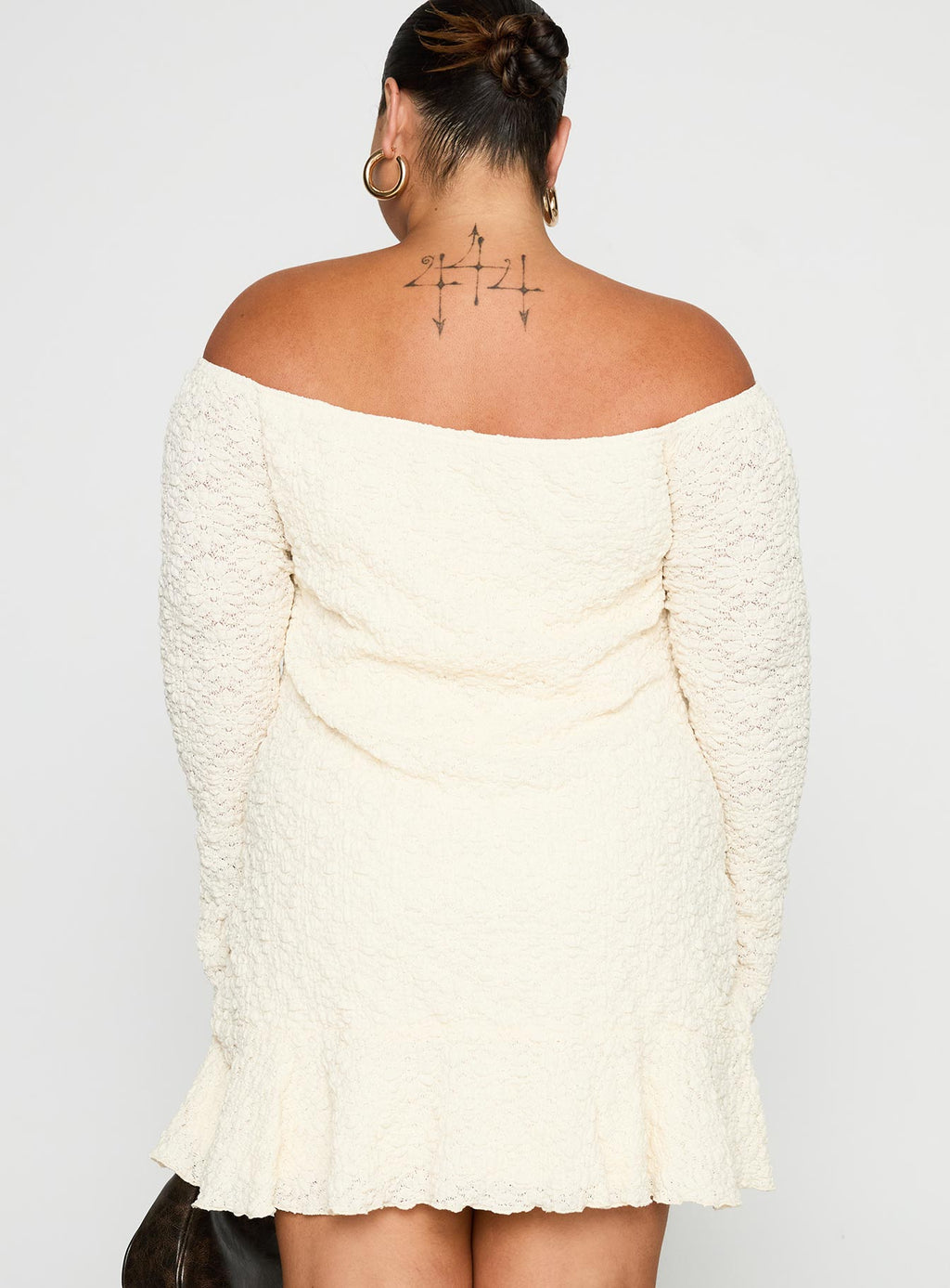 Vancesca Strapless Mini Dress Cream Curve