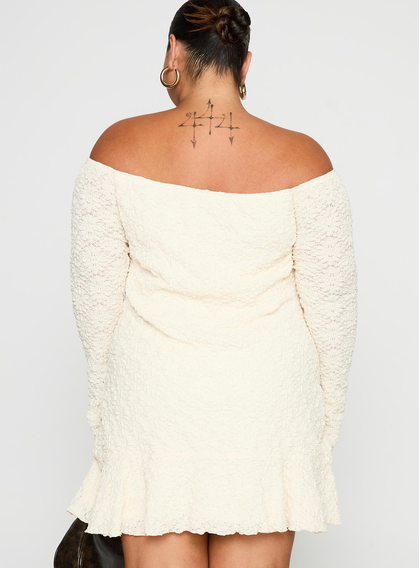 Vancesca Strapless Mini Dress Cream Curve