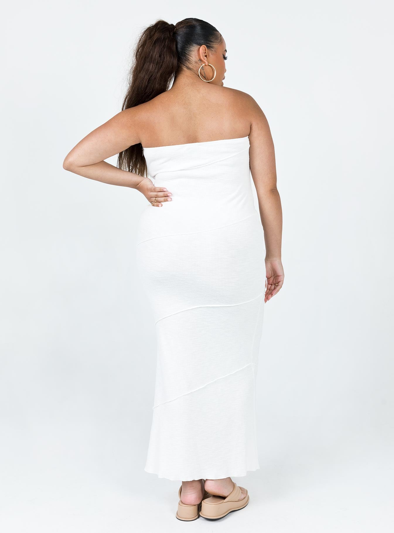 Oscar Midi Dress White Curve