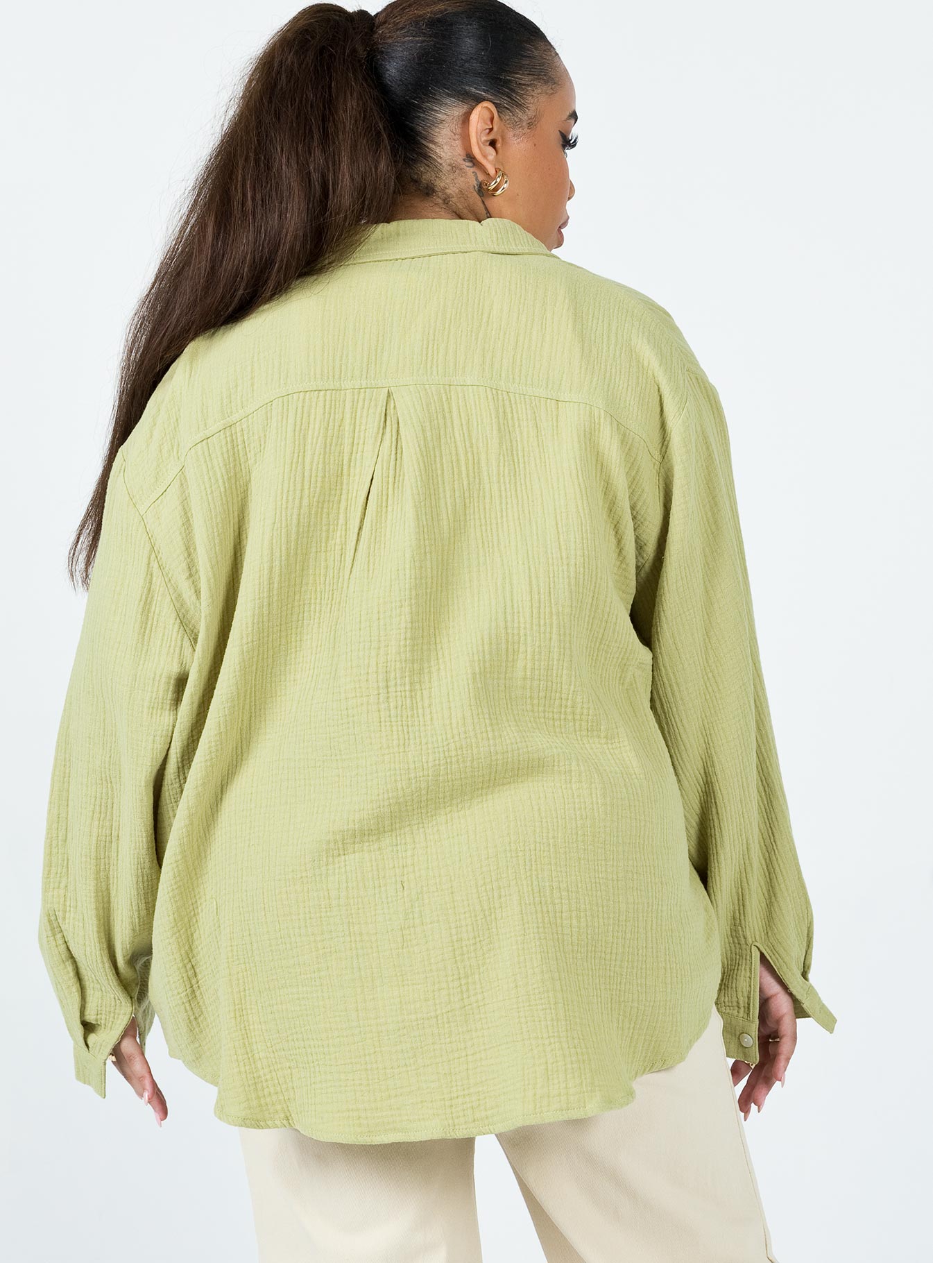 Mahalia Shirt Green Curve