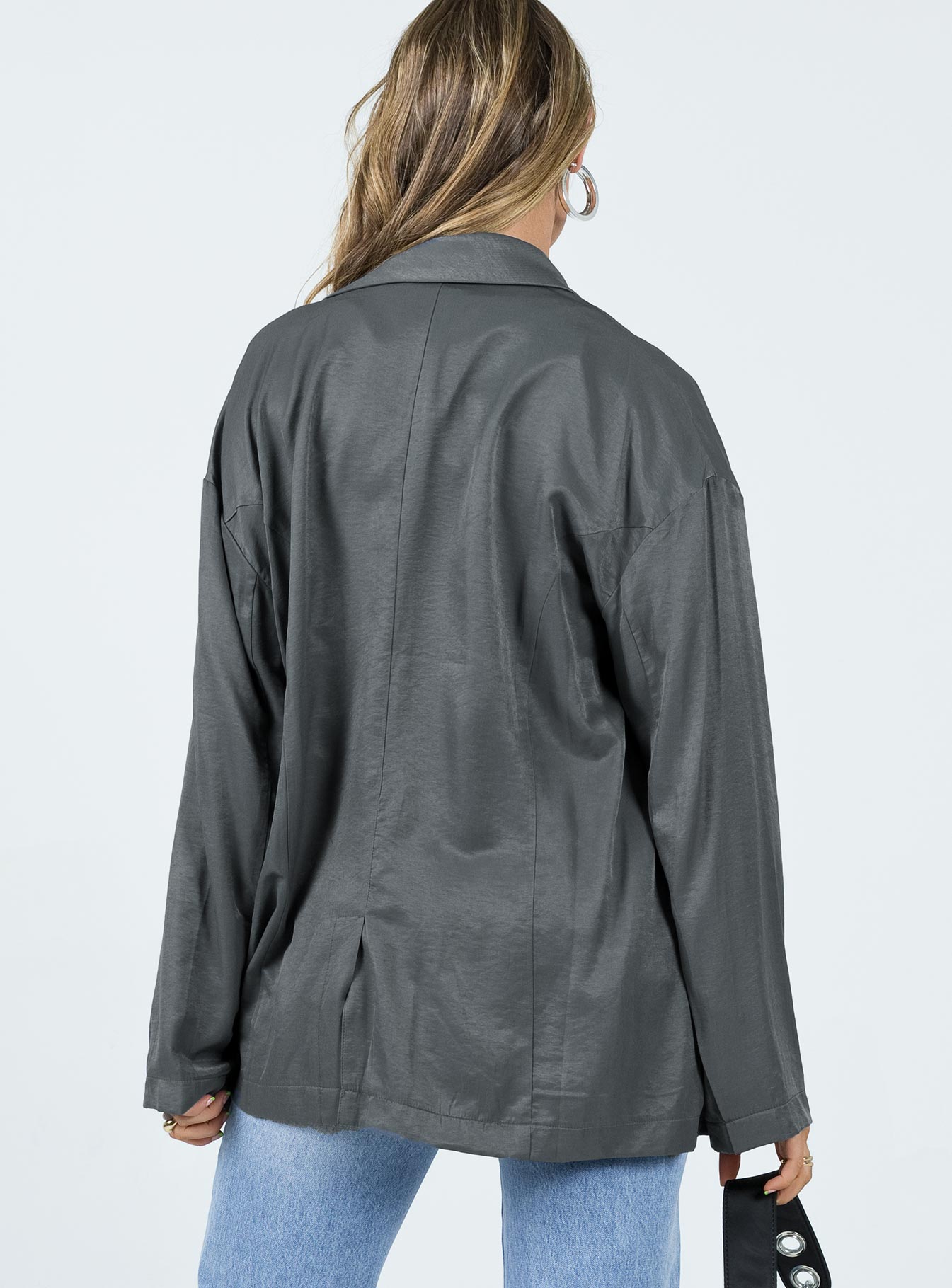 Amber Oversized Blazer Grey