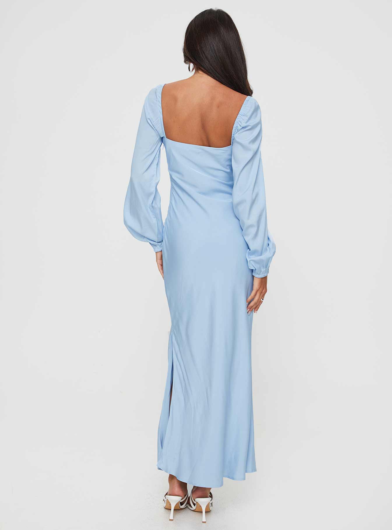 Hazel Long Sleeve Maxi Dress Blue