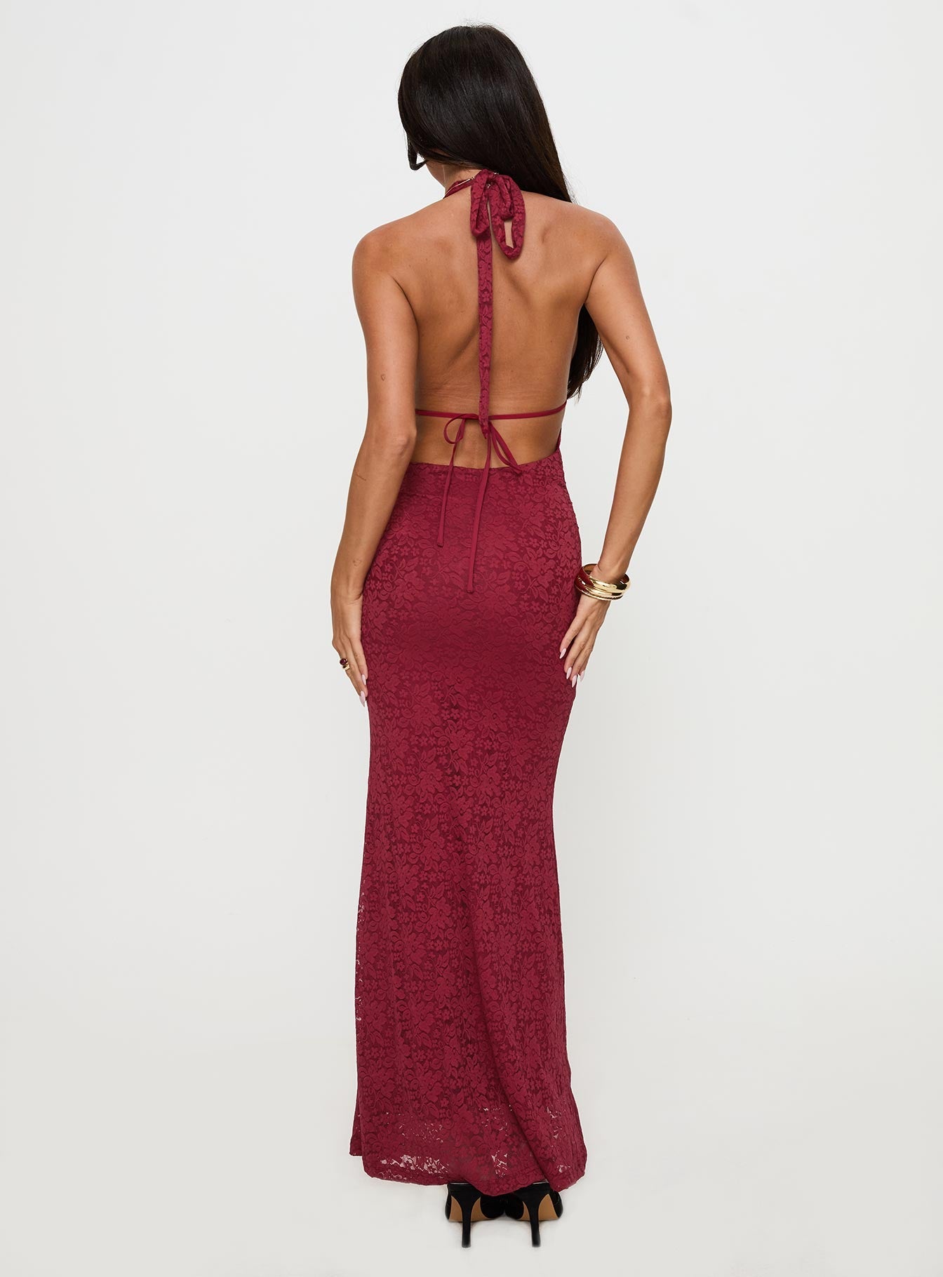 Karmyn Plunge Maxi Dress Red