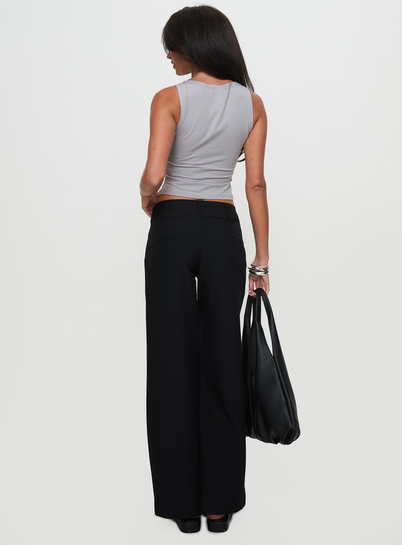 Two Lovers Low Rise Pants Black Tall