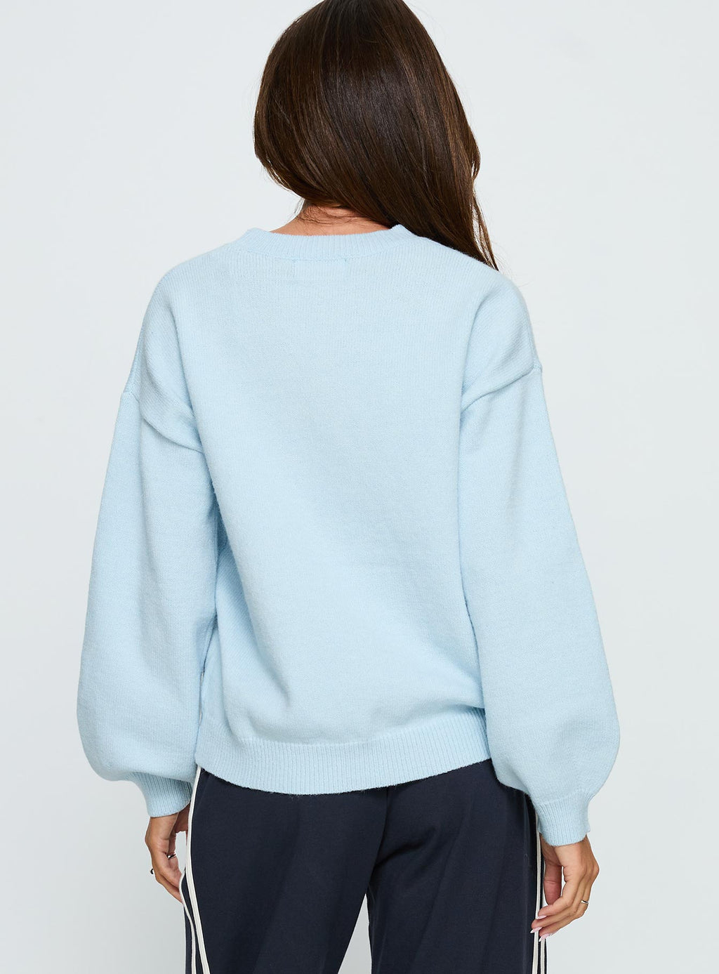 Ranee Graphic Knit Sweater Blue