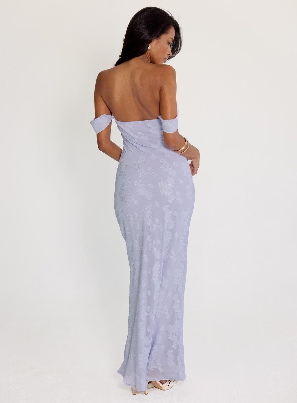 Azura Off The Shoulder Maxi Dress Lilac