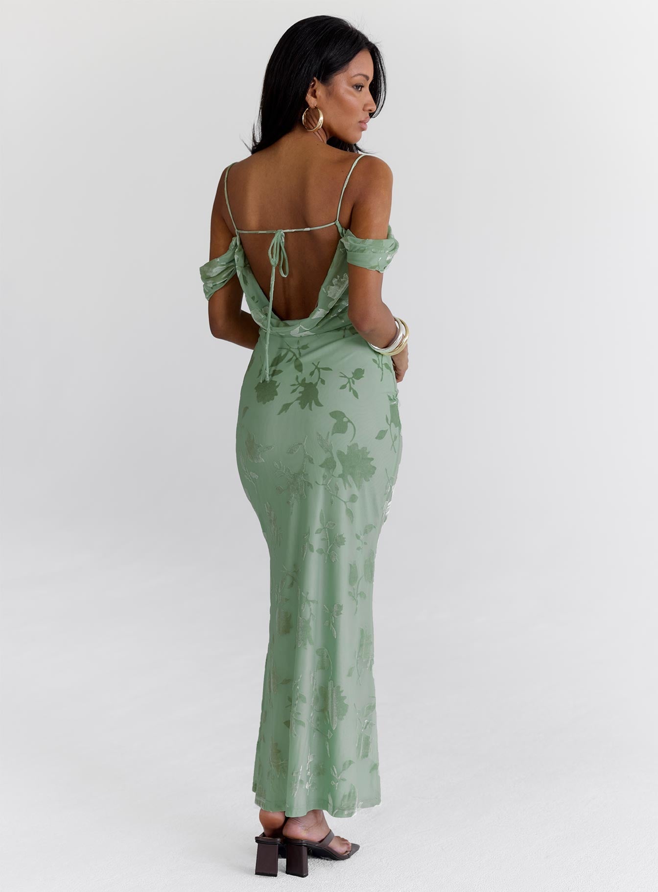 Green Gables Burnout Maxi Dress Sage