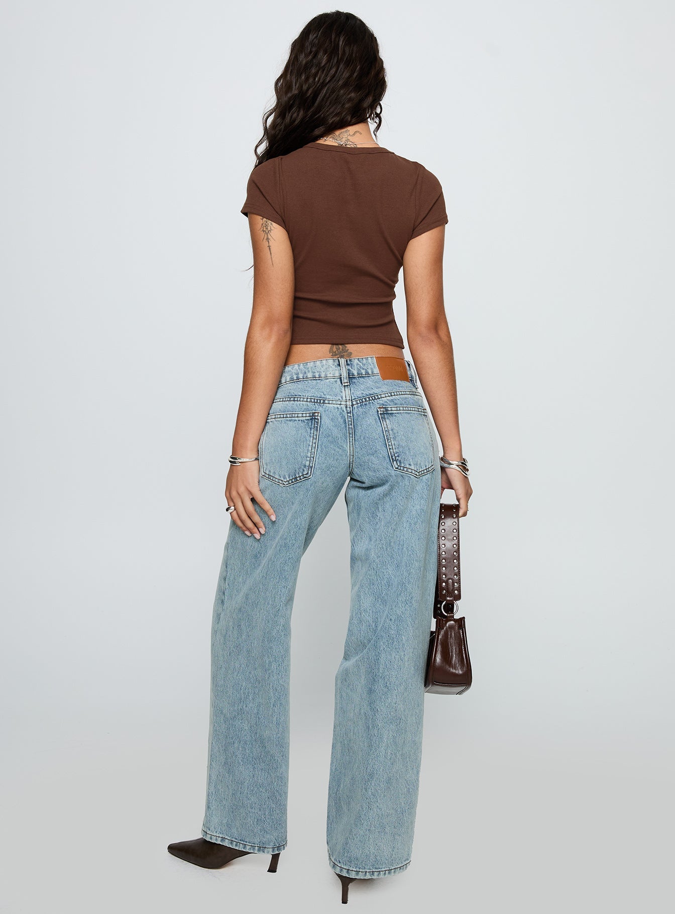 Ellanor Low Rise Slouch Denim Jean Light Blue