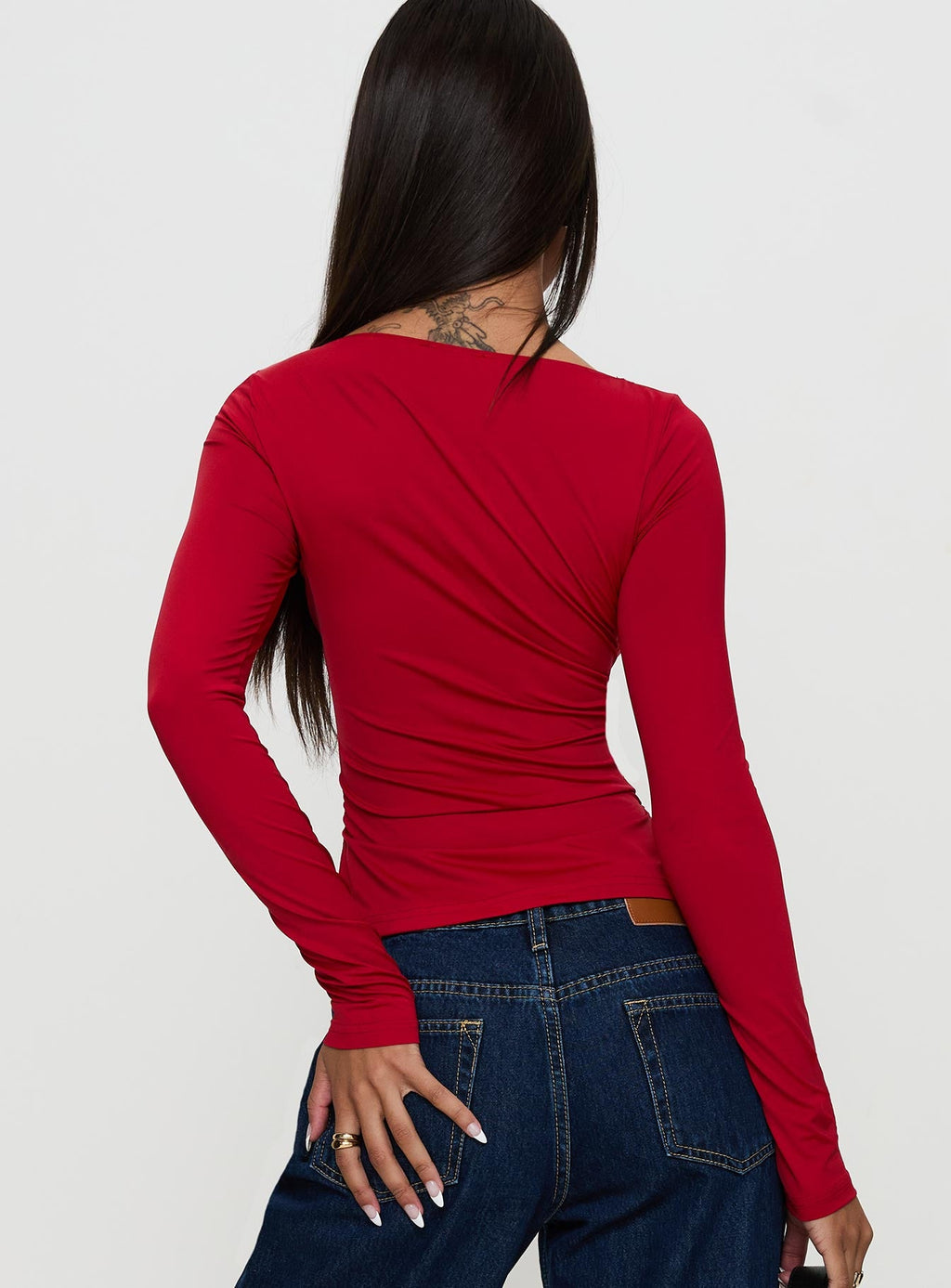 Keane Long Sleeve Top Red