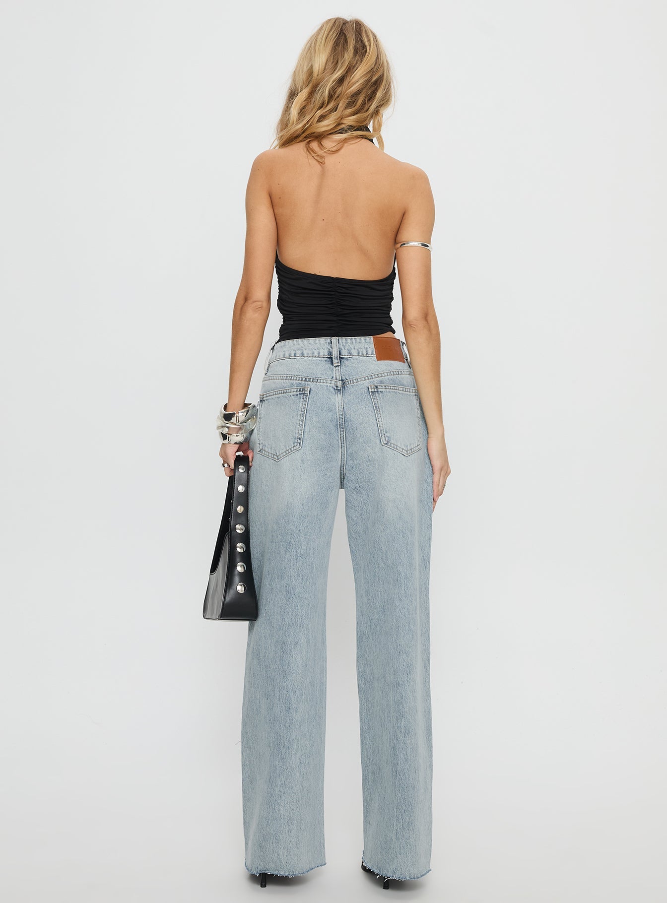 Henesey High Rise Straight Leg Jeans Light Wash