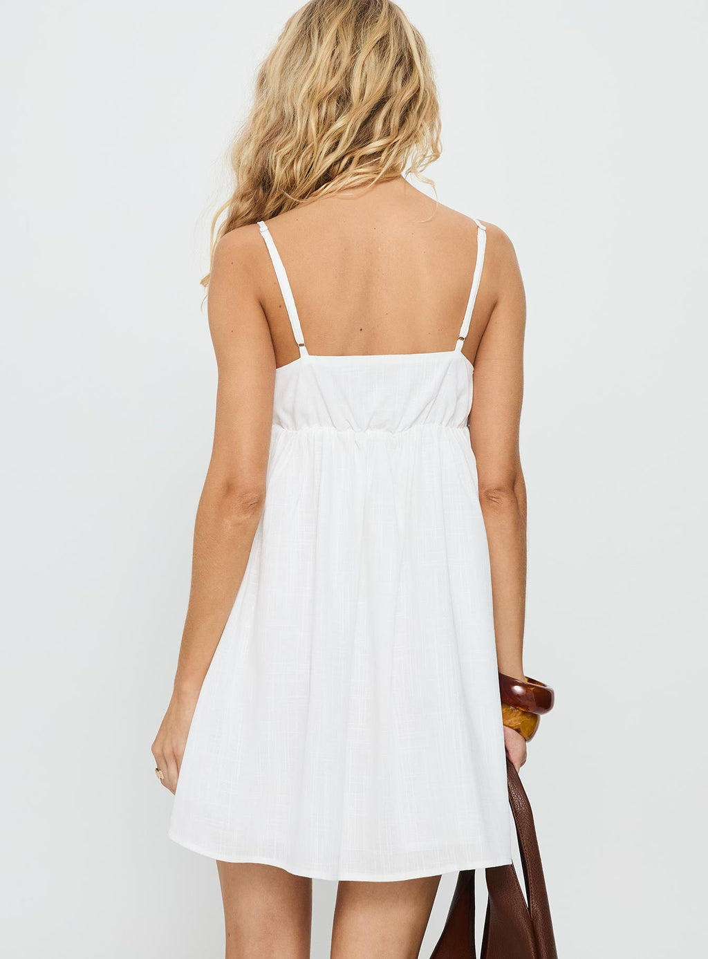 Beabado Beaded Mini Dress White