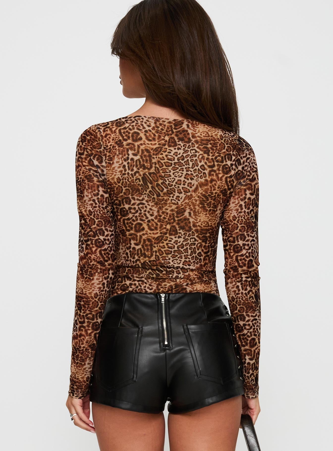 Elixia Long Sleeve Bodysuit Leopard