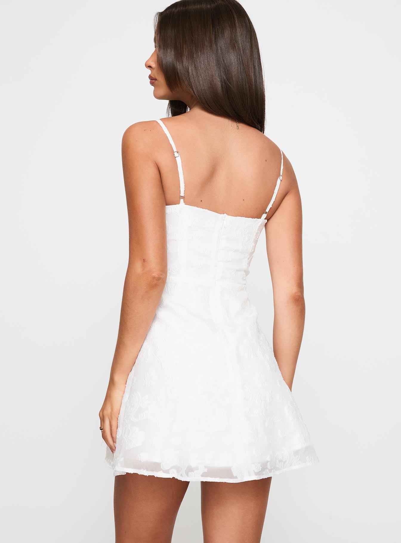 New Chapters Broderie Mini Dress White