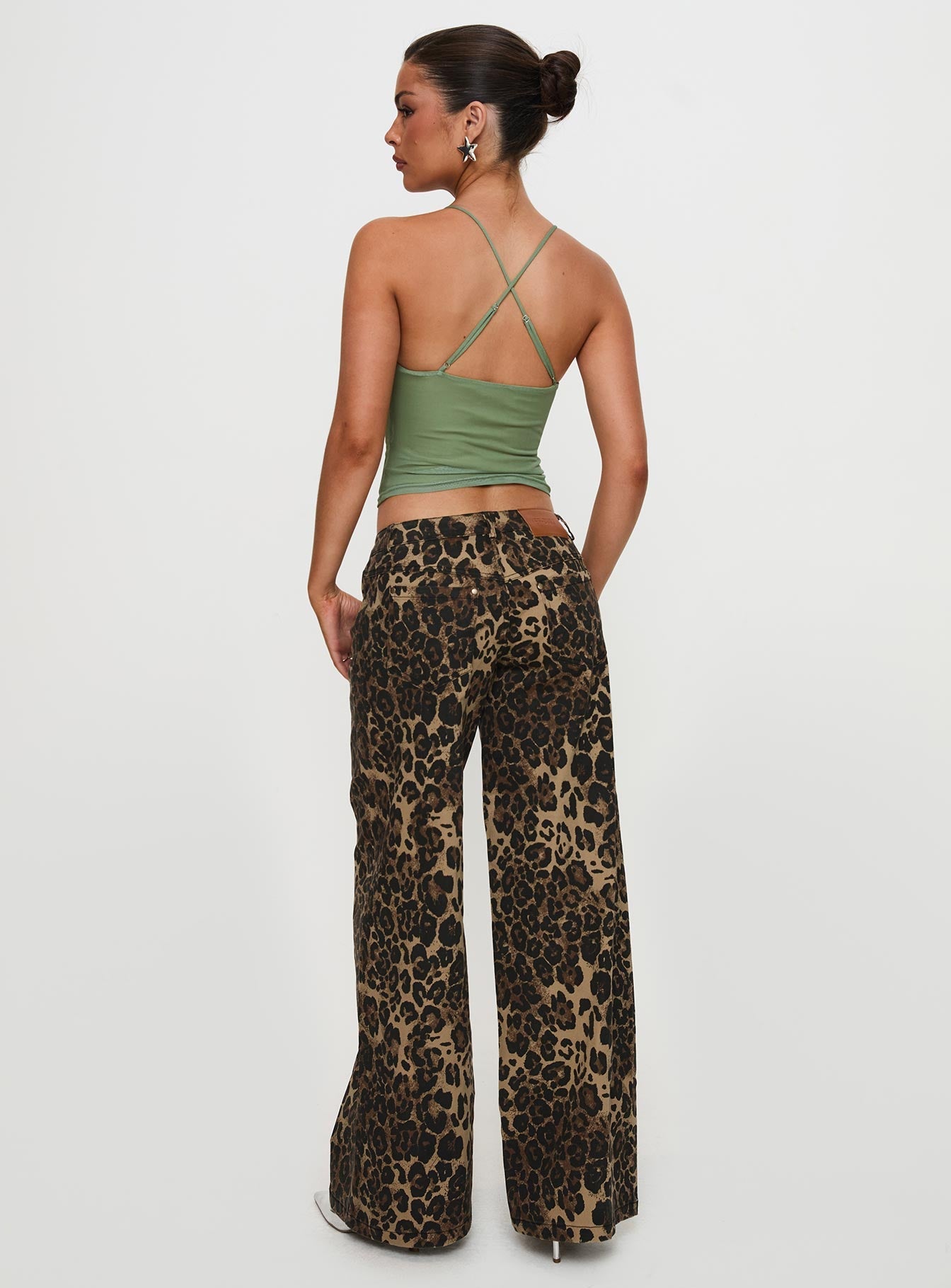 Pantar Low Rise Pants Leopard