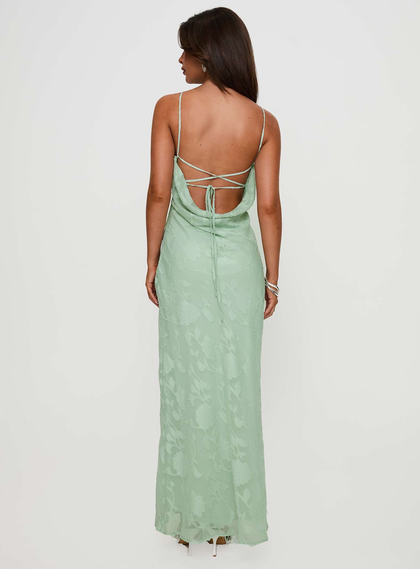 Zoelle Halter Maxi Dress Sage