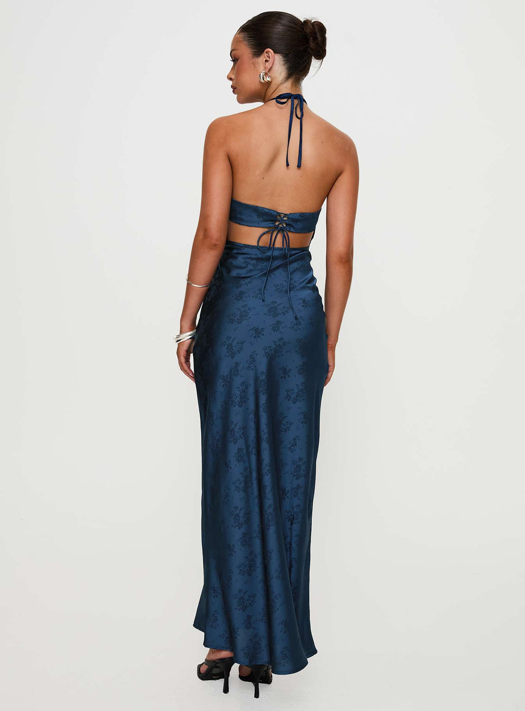 Limosina Halter Maxi Dress Navy