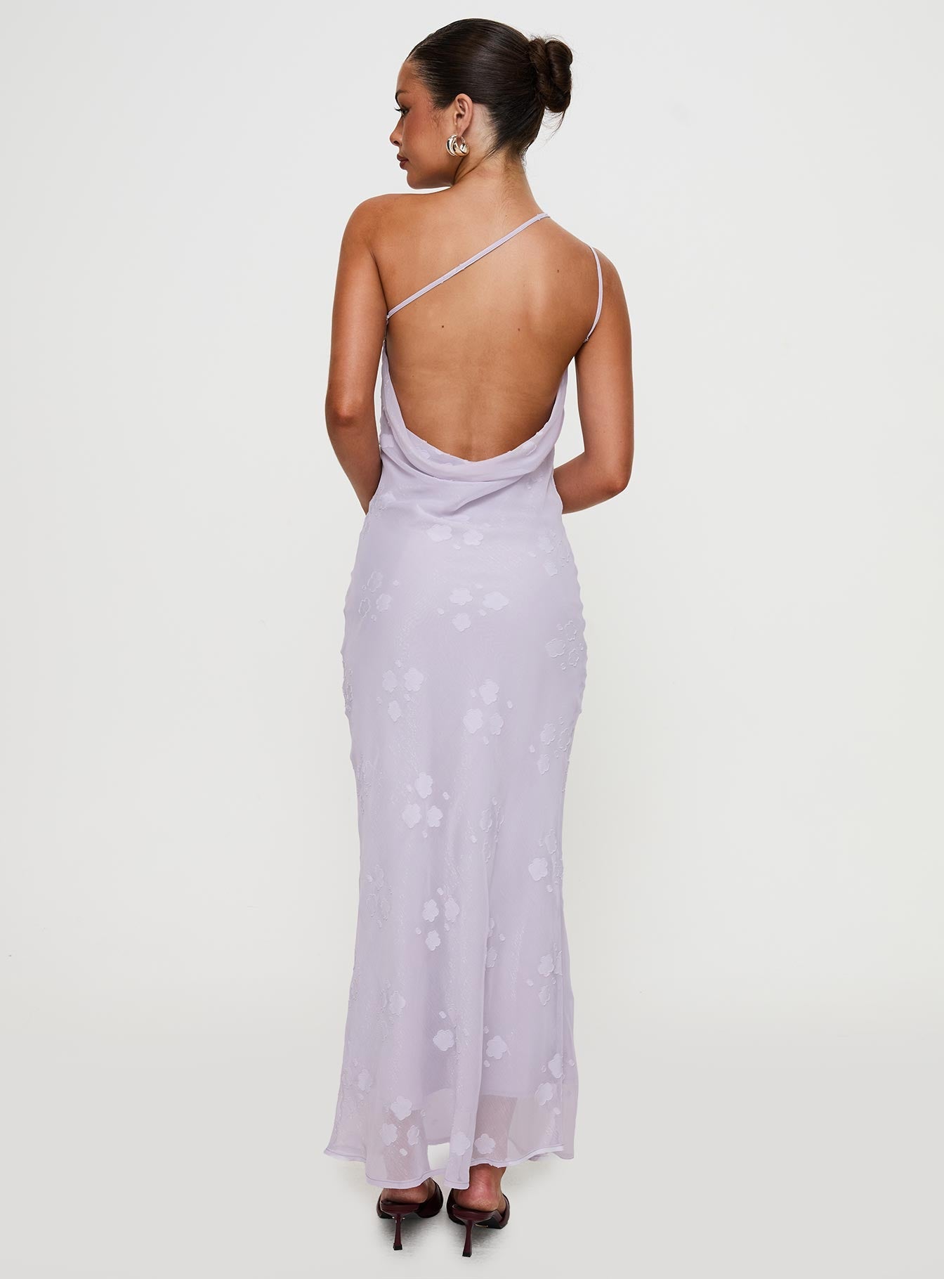Jazmira One Shoulder Maxi Dress Lilac