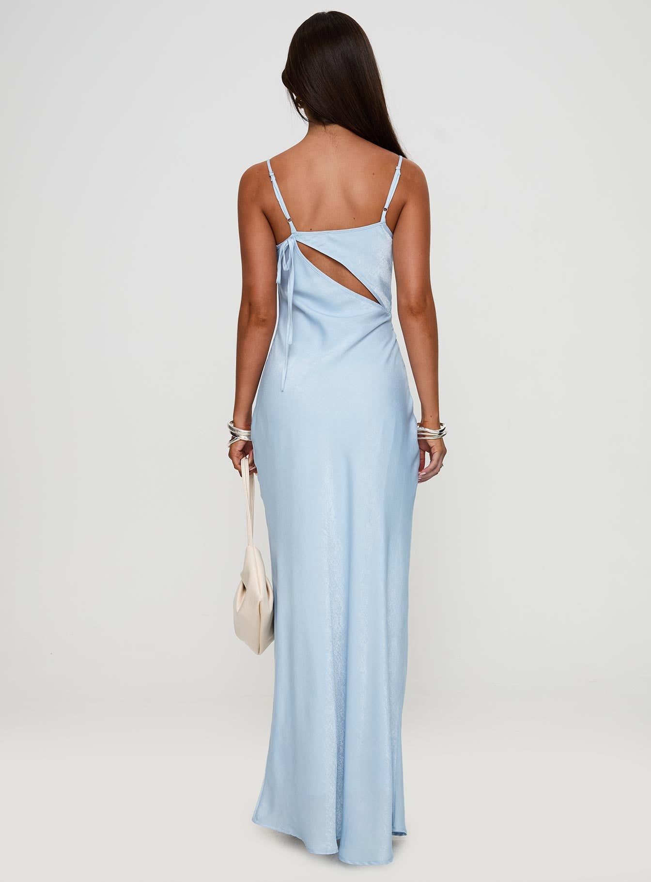 Linger Bias Cut Maxi Dress Blue