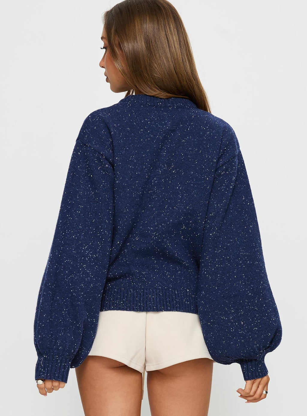 Dorah Boxy Cardigan Navy Blue