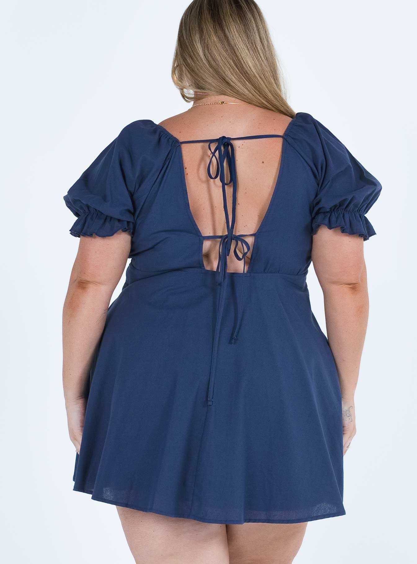 Blissful Mini Dress Navy Curve