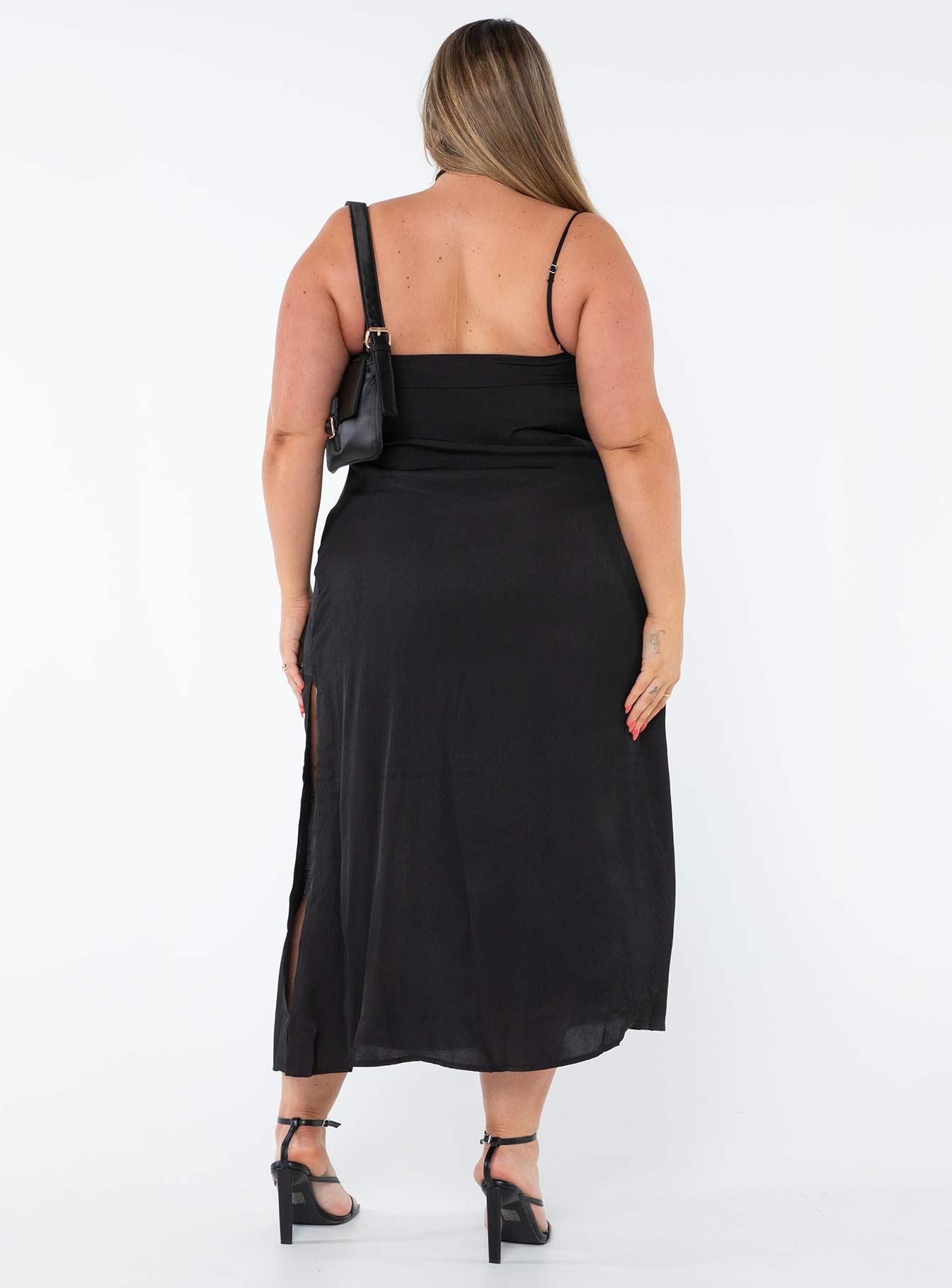 Hazel Midi Dress Black Curve