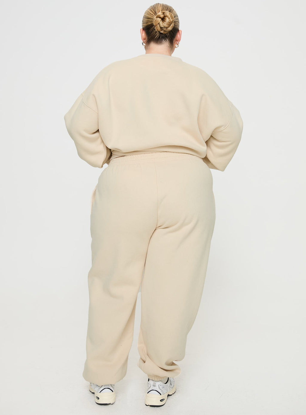 Princess Polly Track Pants Block / Cursive Text Stone Curve