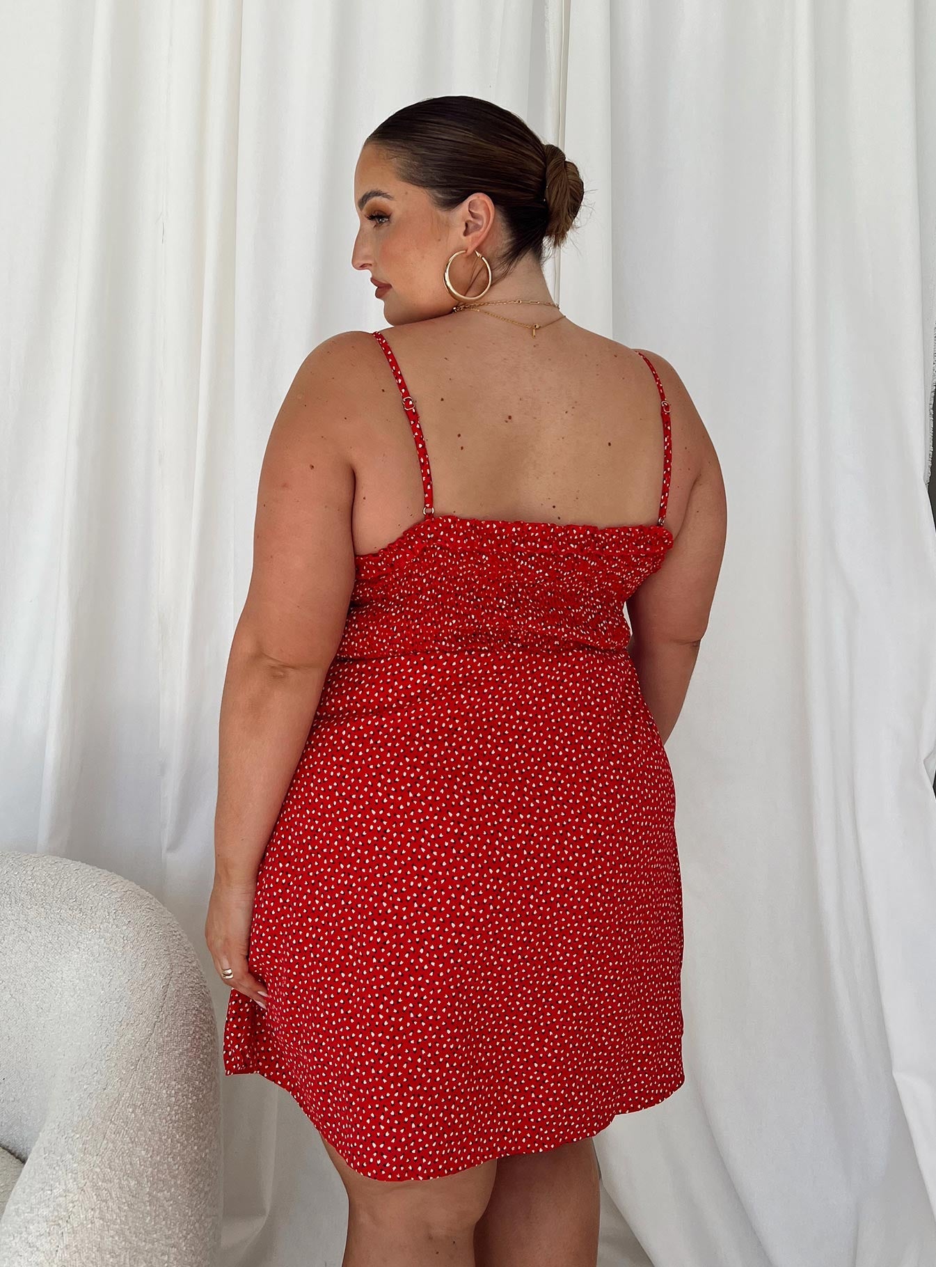 Love Birds Mini Dress Red Curve