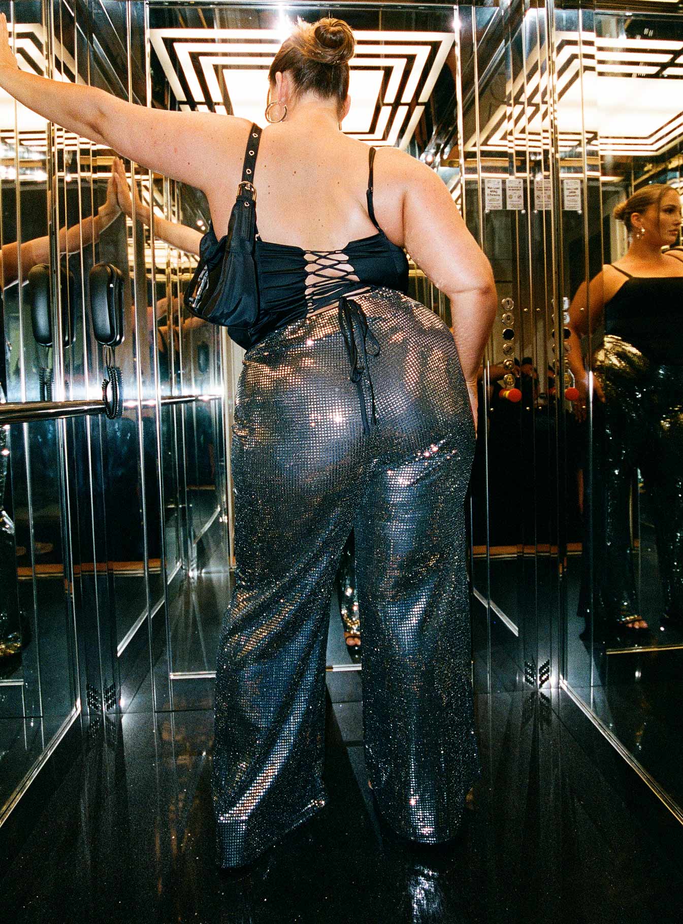 Nemara Pants Black / Silver Curve