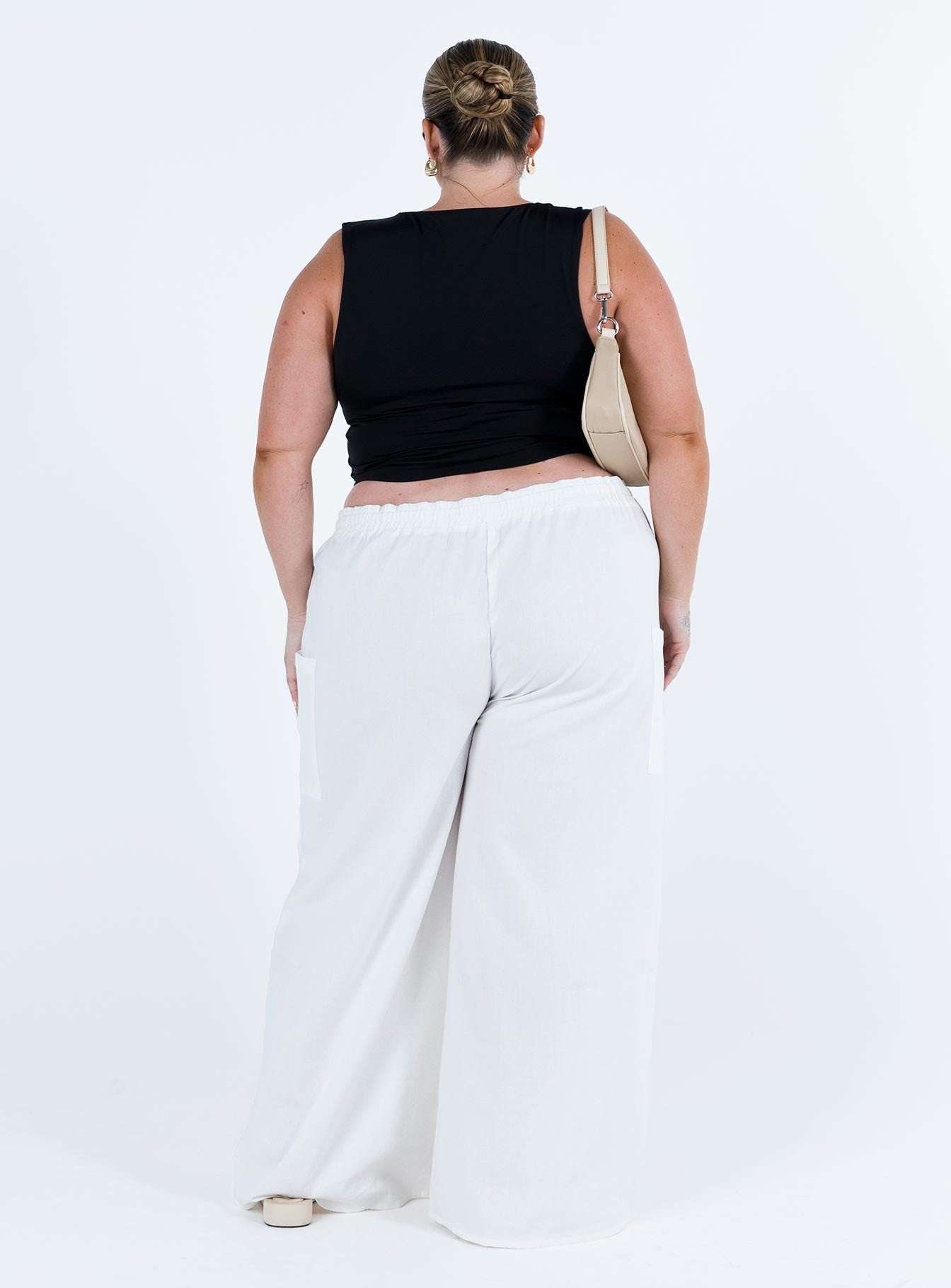 Brunie Pants White Curve