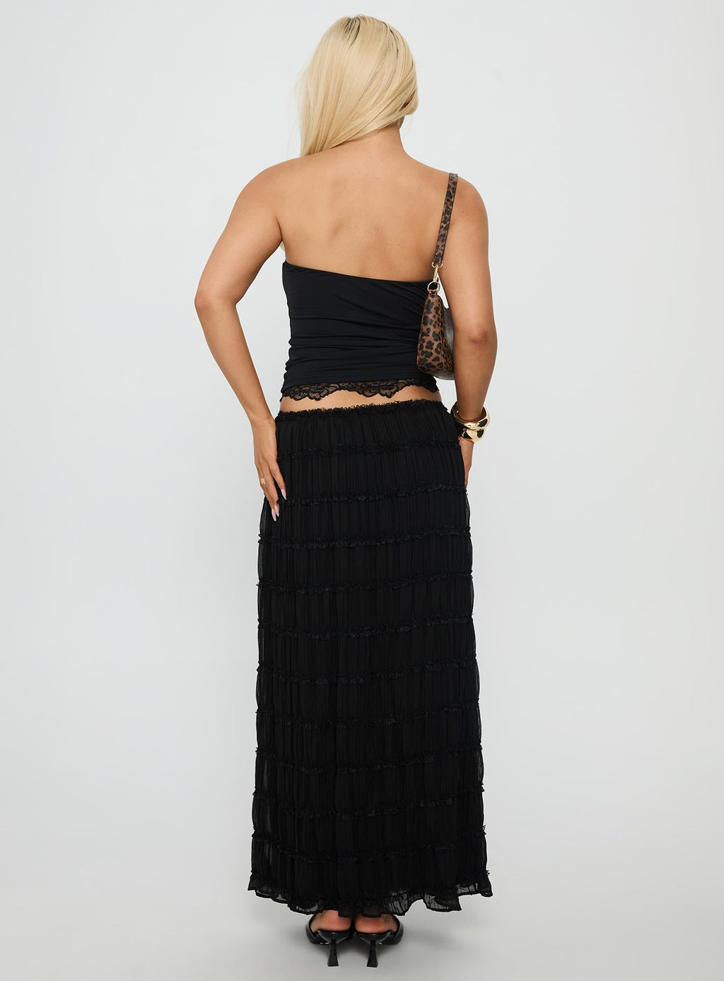 Estefania Maxi Skirt Black