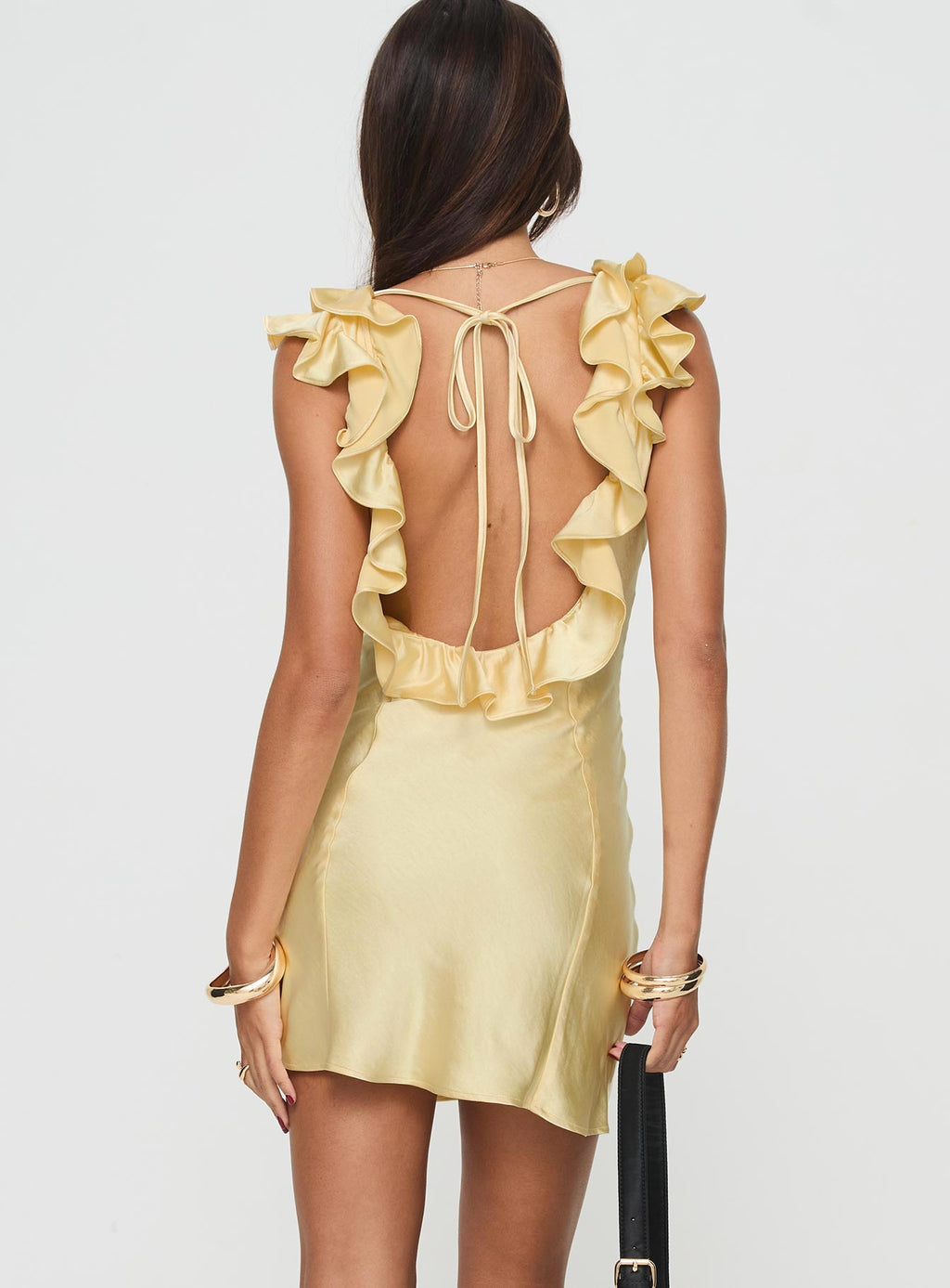 Butacup Frill Mini Dress Yellow