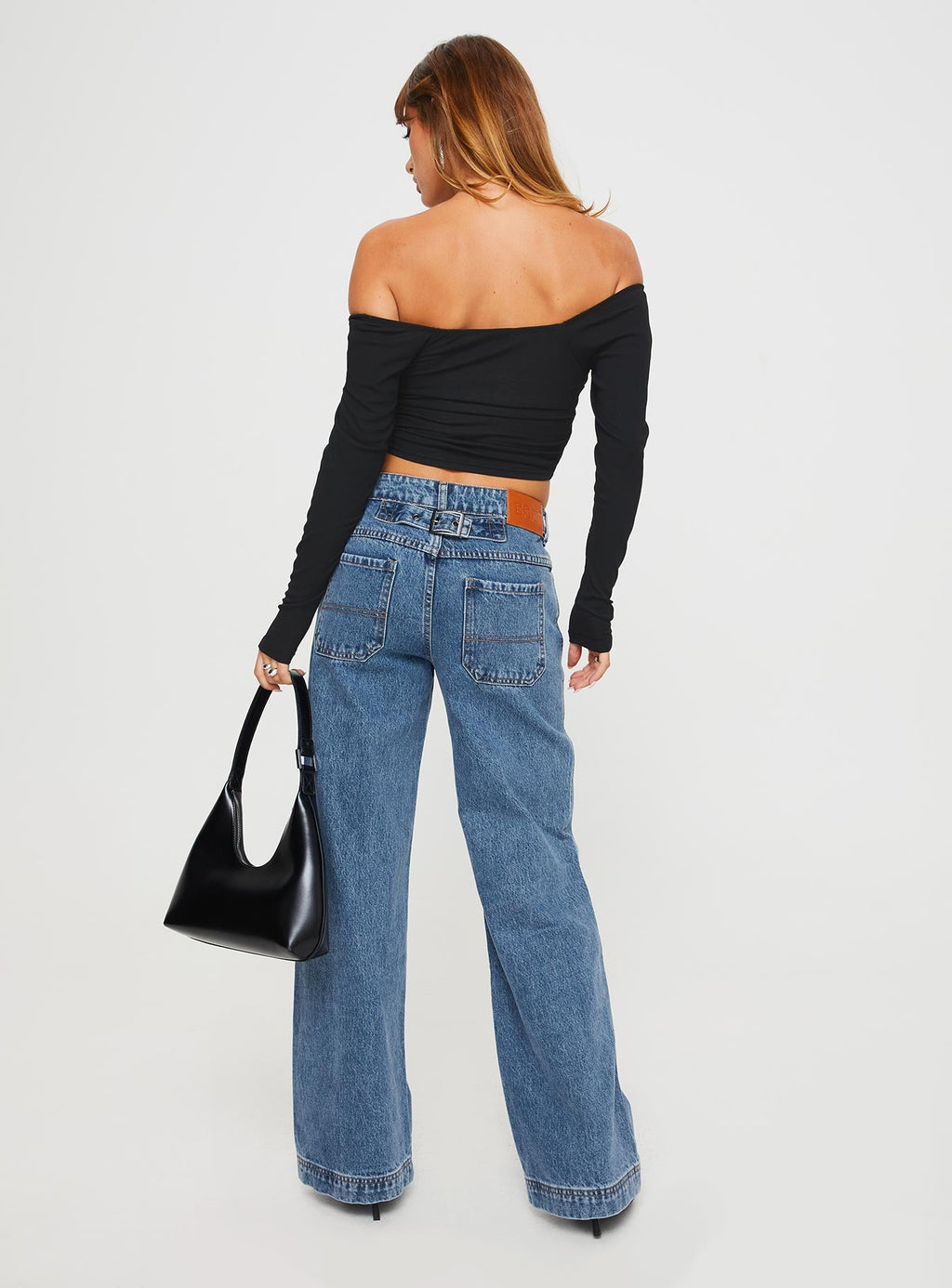 Jankins Low Rise Straight Leg Jeans Mid Wash