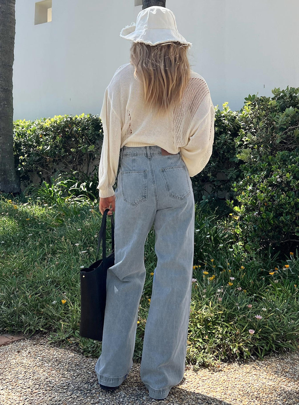 Tari Wide Leg Jeans Light Wash Denim