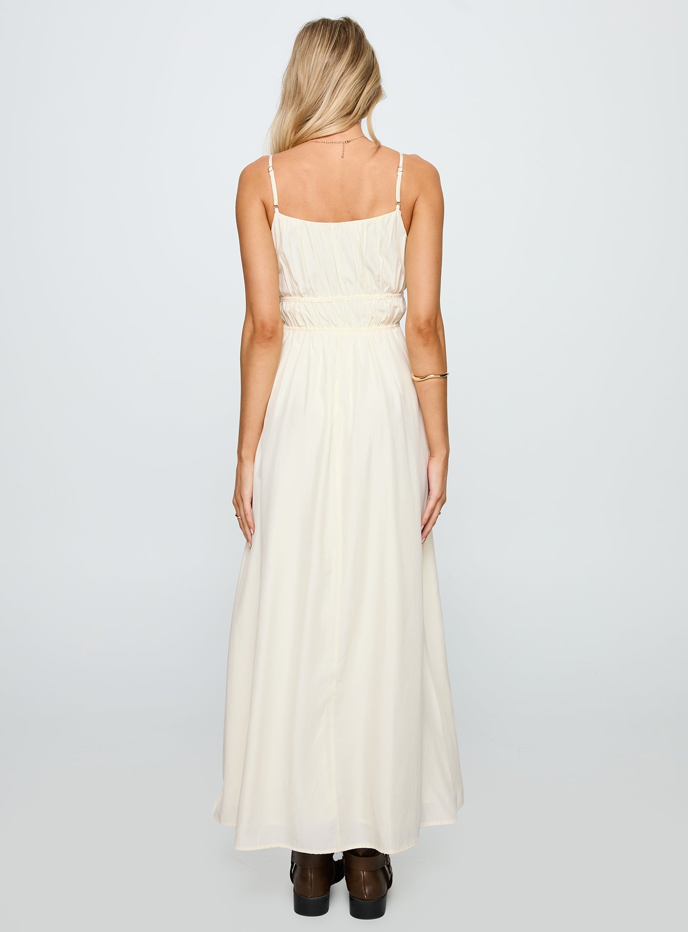 Violeta Tiered Maxi Dress Cream