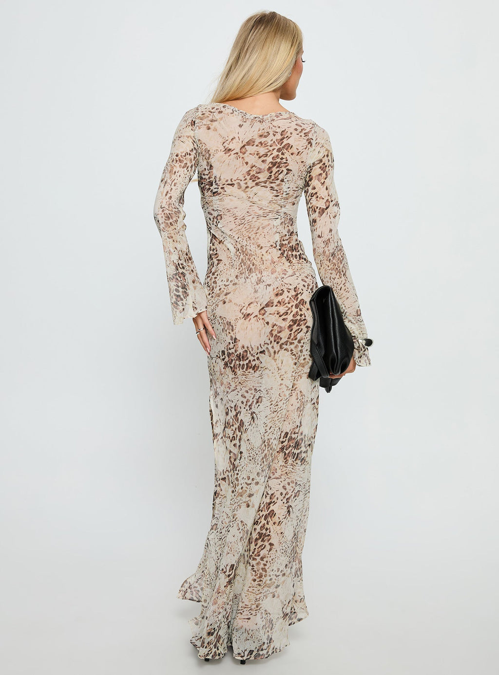 Switch Places Sheer Maxi Dress Animal