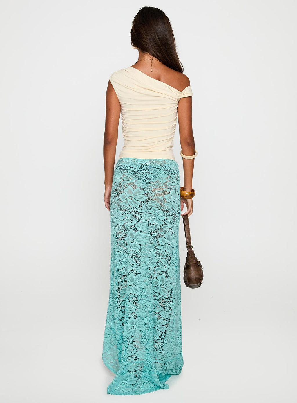 Bluemoon Lace Maxi Skirt Blue