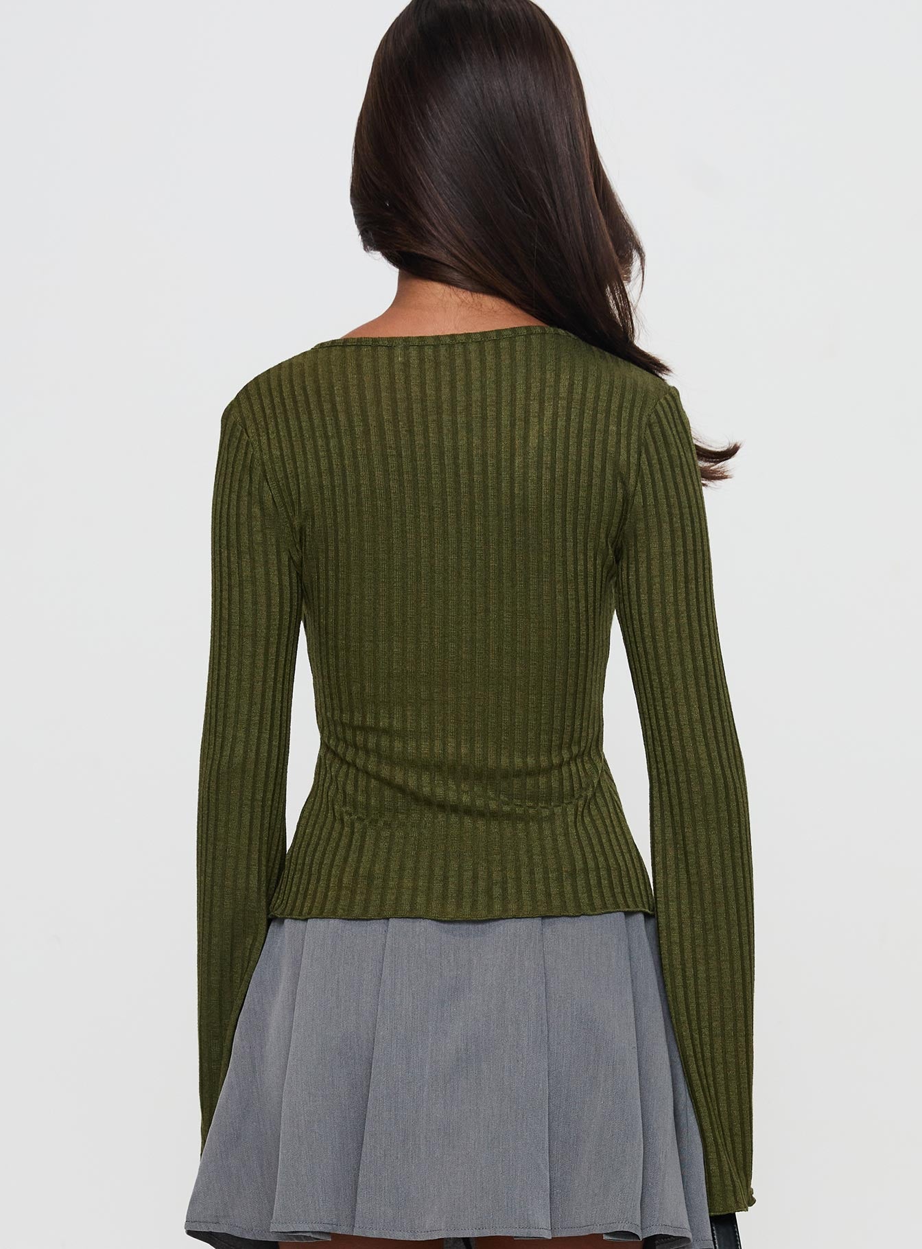 Allona Long Sleeve Top Green