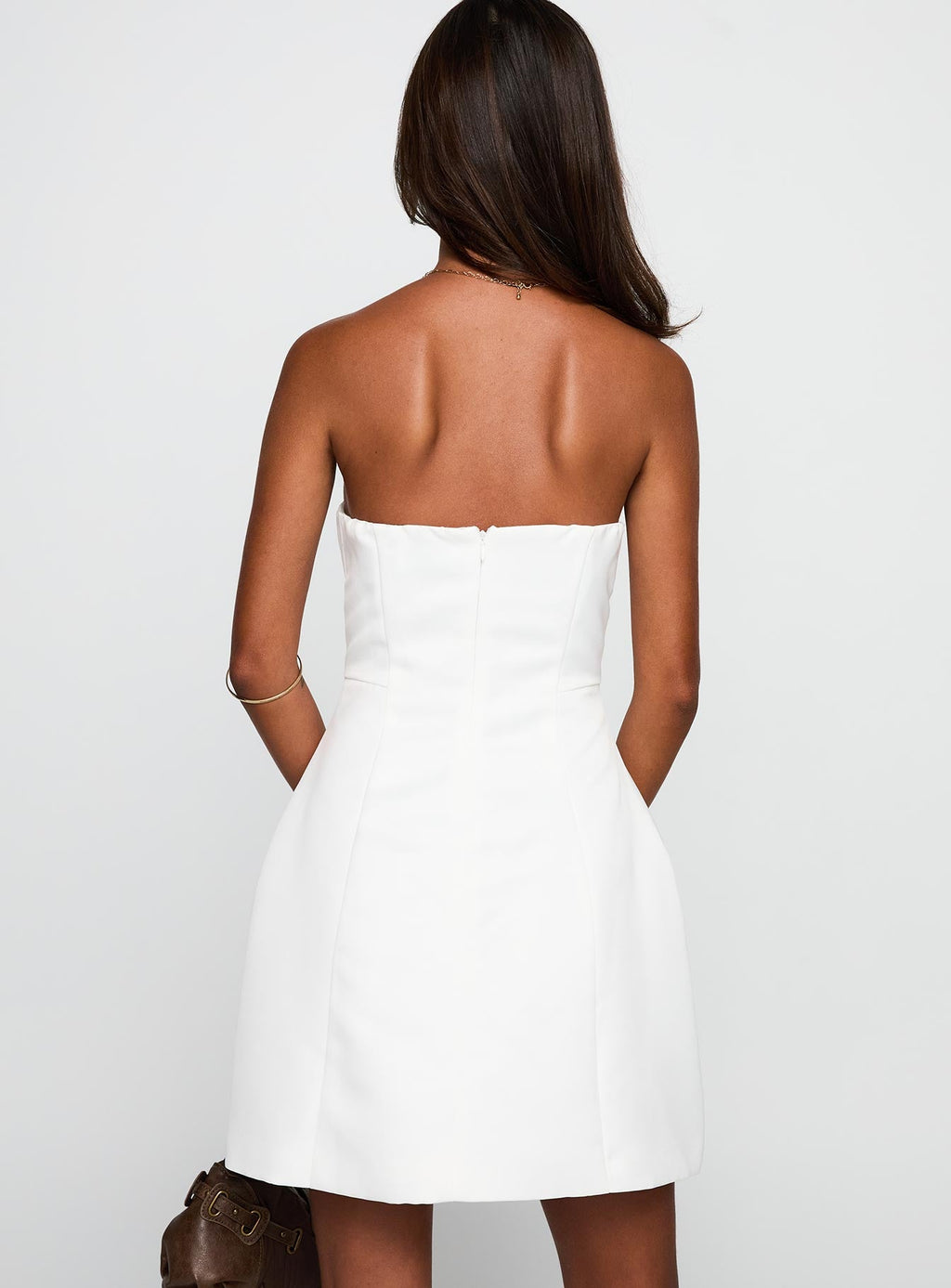 Gywneira Strapless Mini Dress White