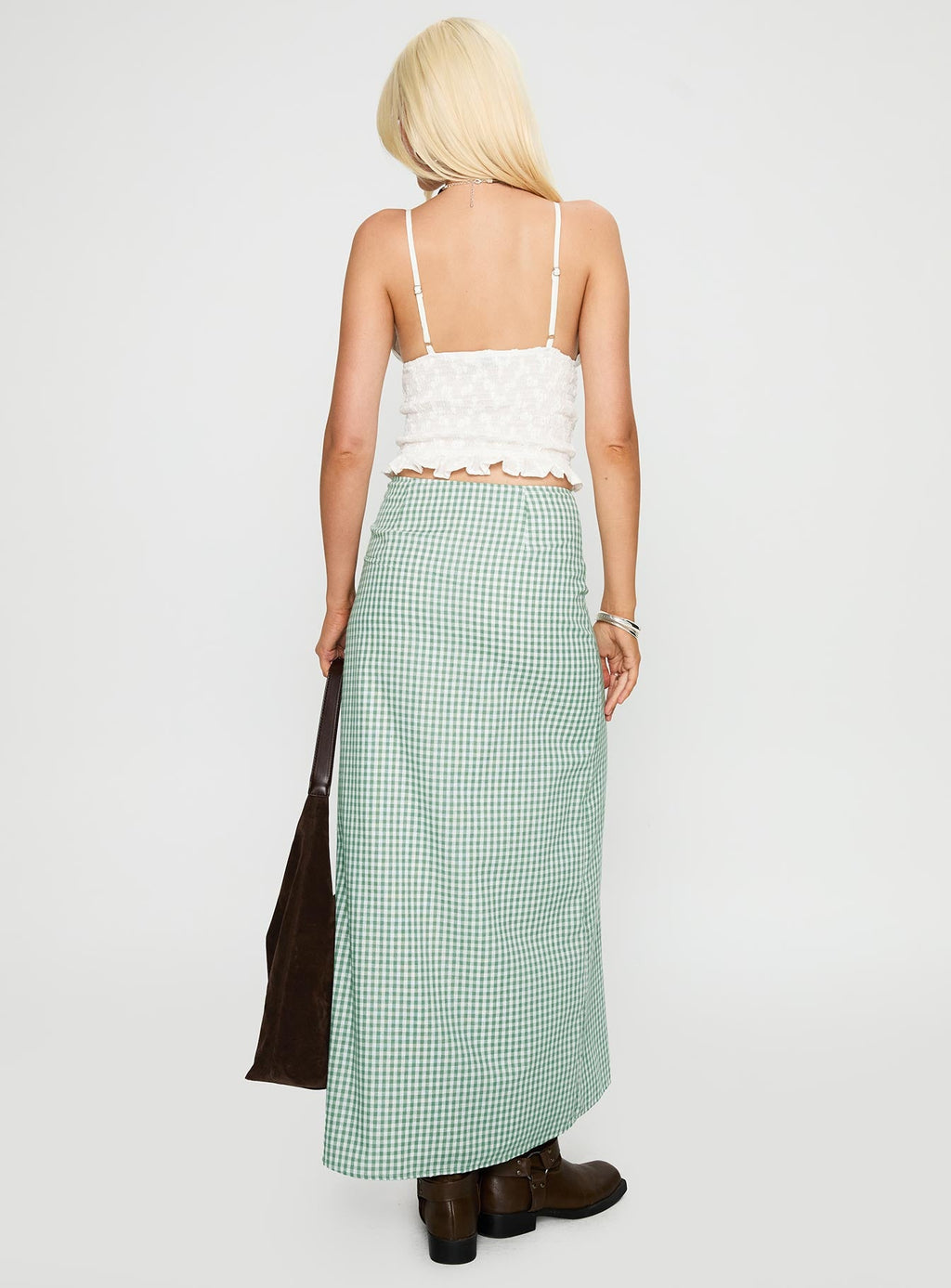 Macadamia Maxi Skirt Green / White